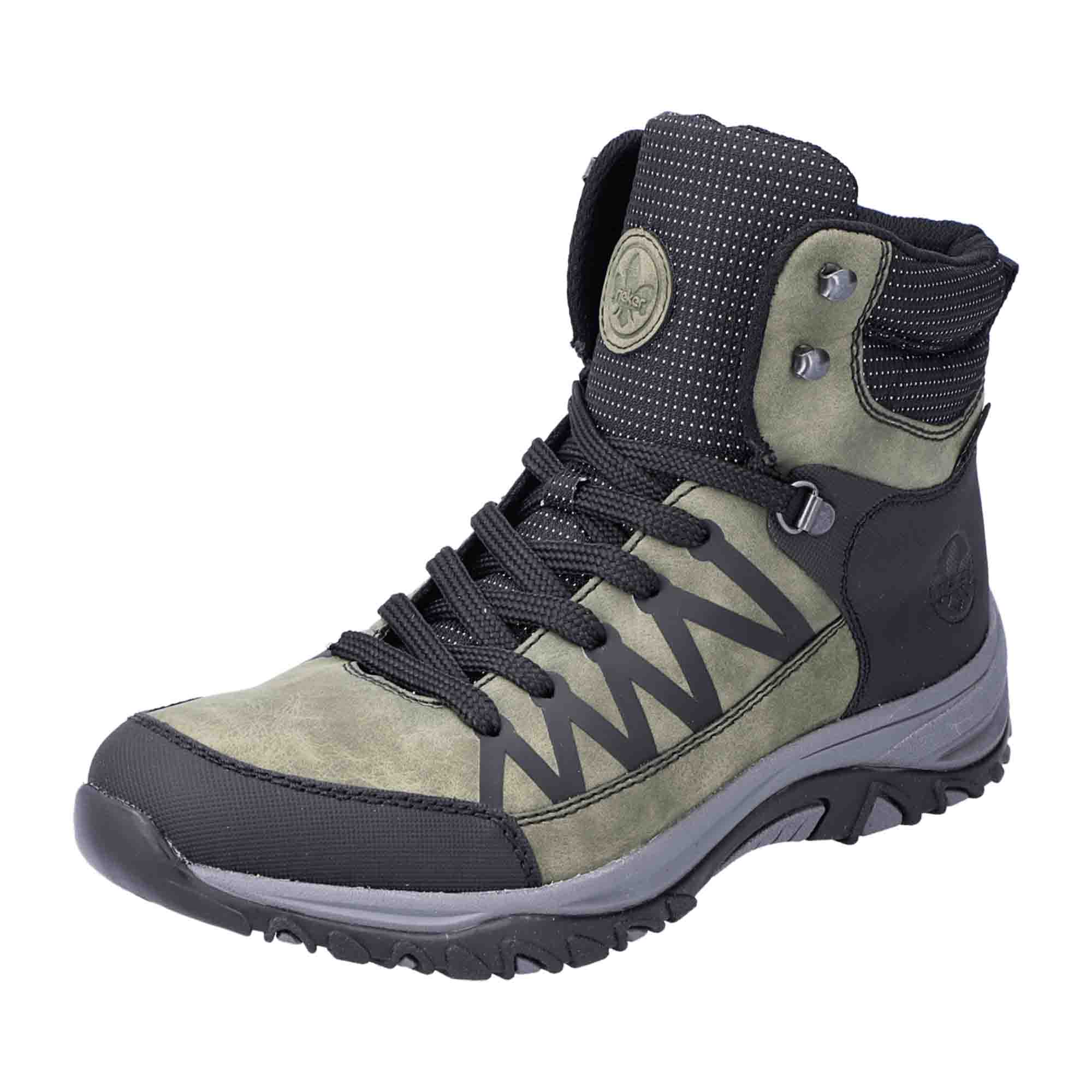 Rieker HWK Green Women's Boots Synthetic Material All-Year Comfort Shoes