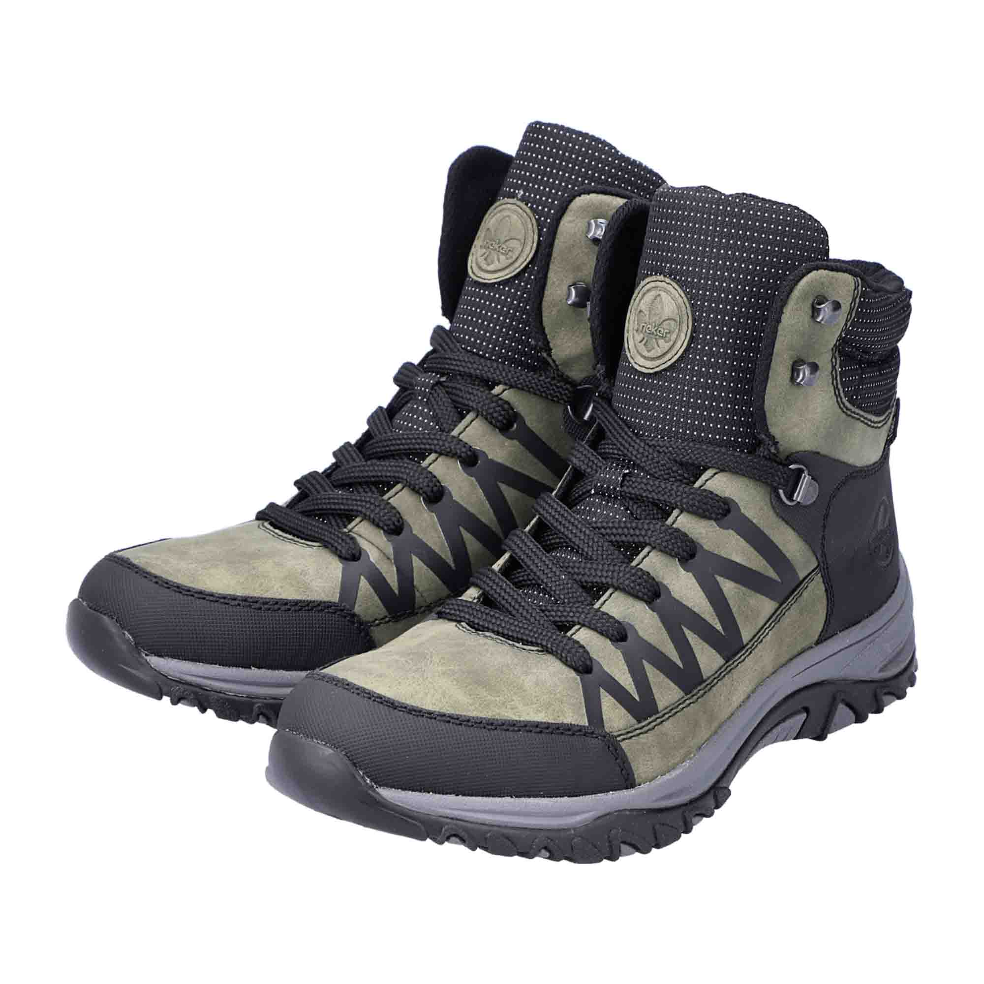 Rieker HWK Green Women's Boots Synthetic Material All-Year Comfort Shoes