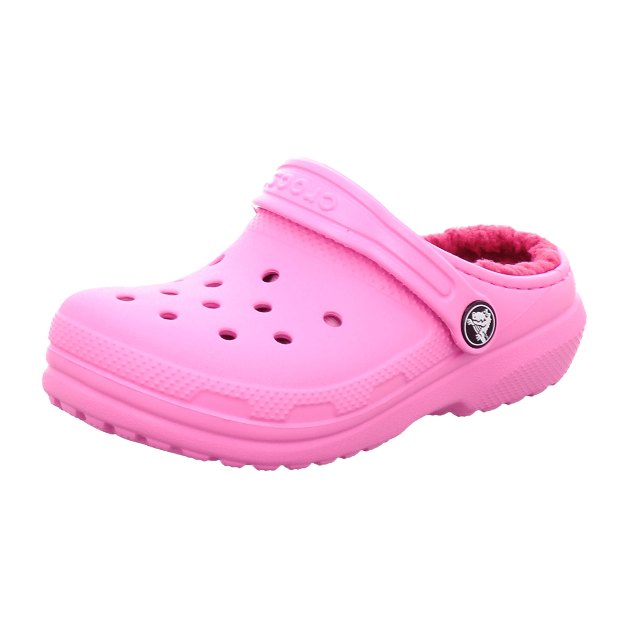 CROCS Classic Lined Clog K for Kids, Vibrant Pink - Comfortable and Durable