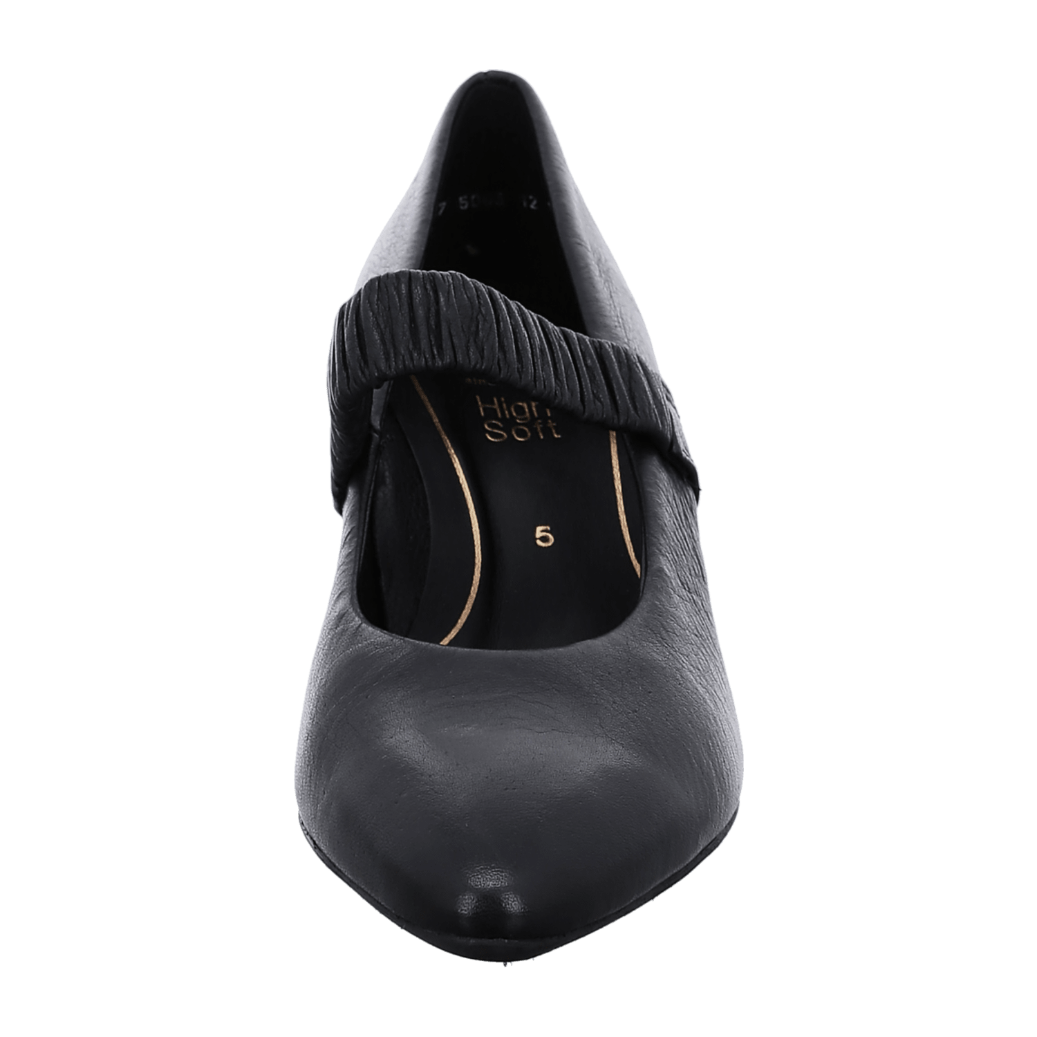 ARA London Night Pumps for Women in Black Smooth Leather - Slip-On Court Shoes