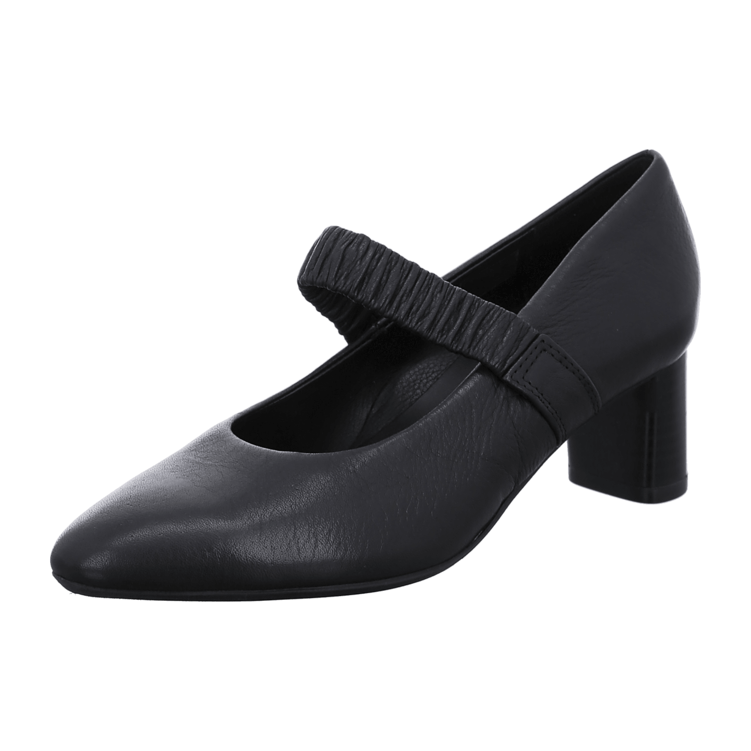 ARA London Night Pumps for Women in Black Smooth Leather - Slip-On Court Shoes