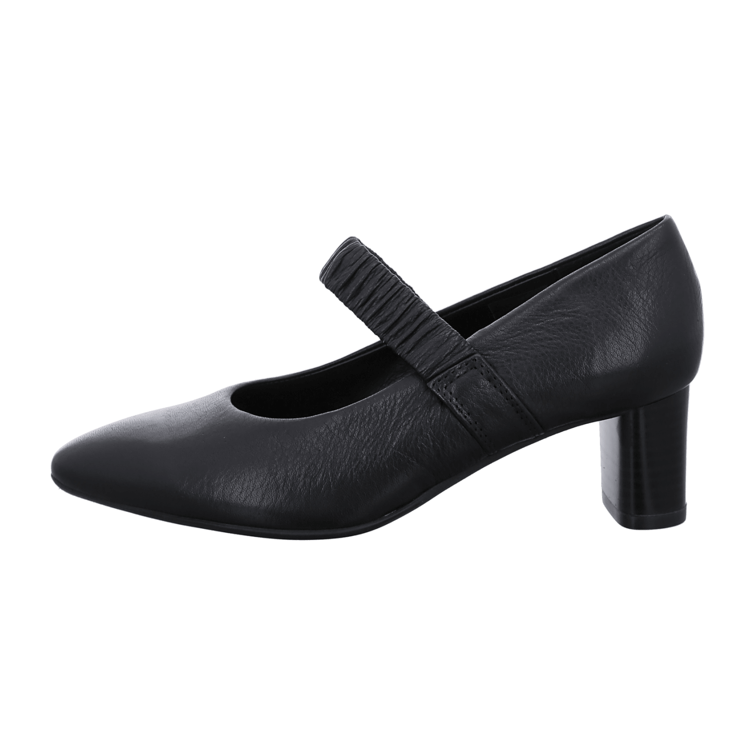 ARA London Night Pumps for Women in Black Smooth Leather - Slip-On Court Shoes