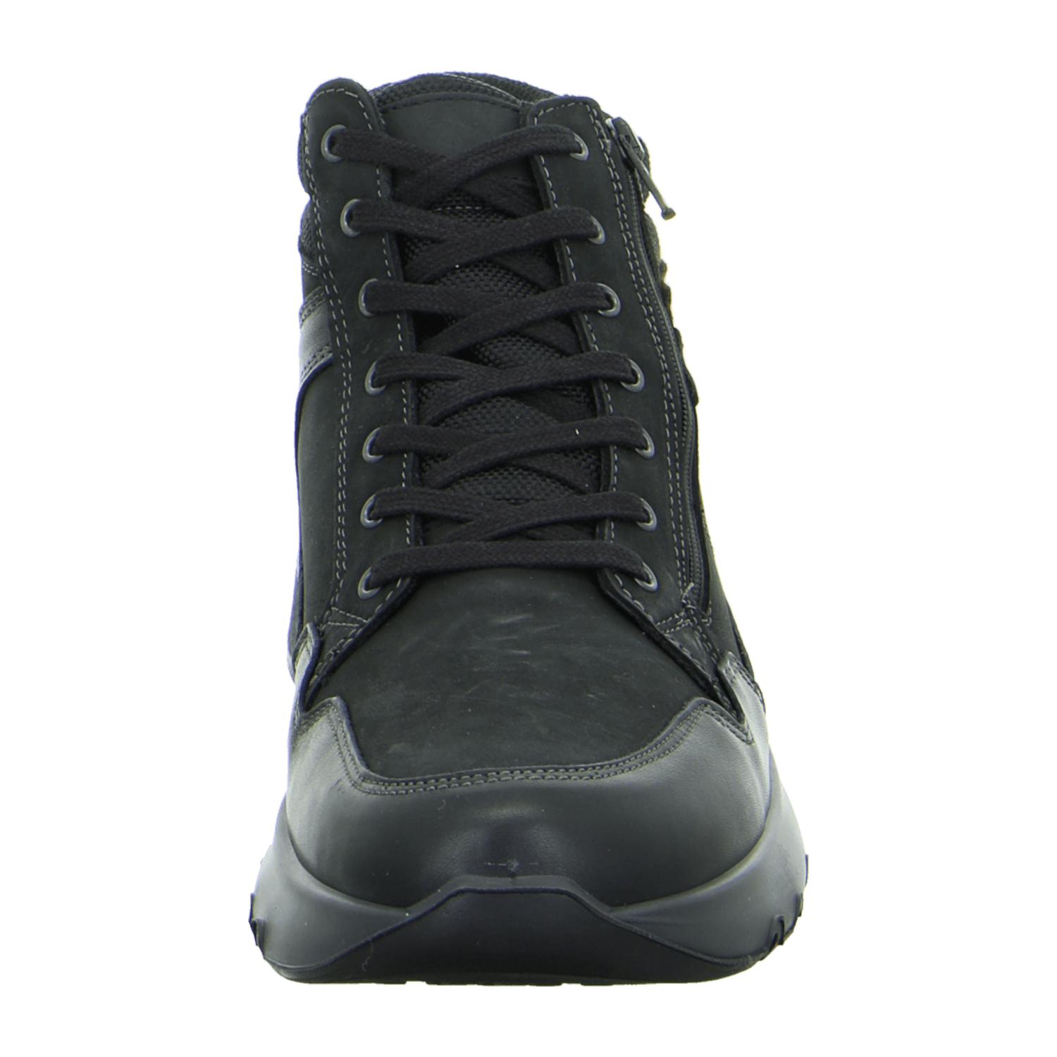 ARA Arizona Derby Boots for Men in Black Smooth Leather with Lace-Up Closure