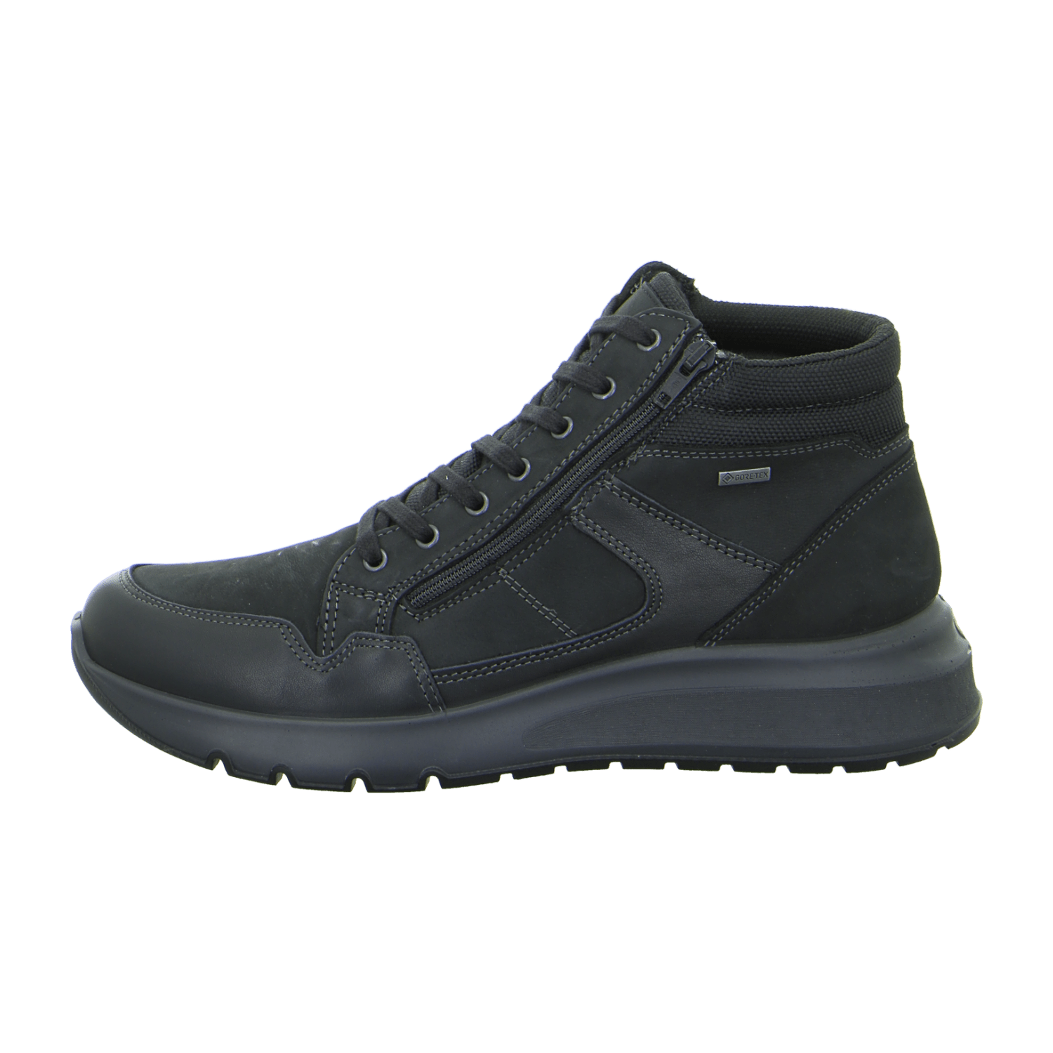 ARA Arizona Derby Boots for Men in Black Smooth Leather with Lace-Up Closure