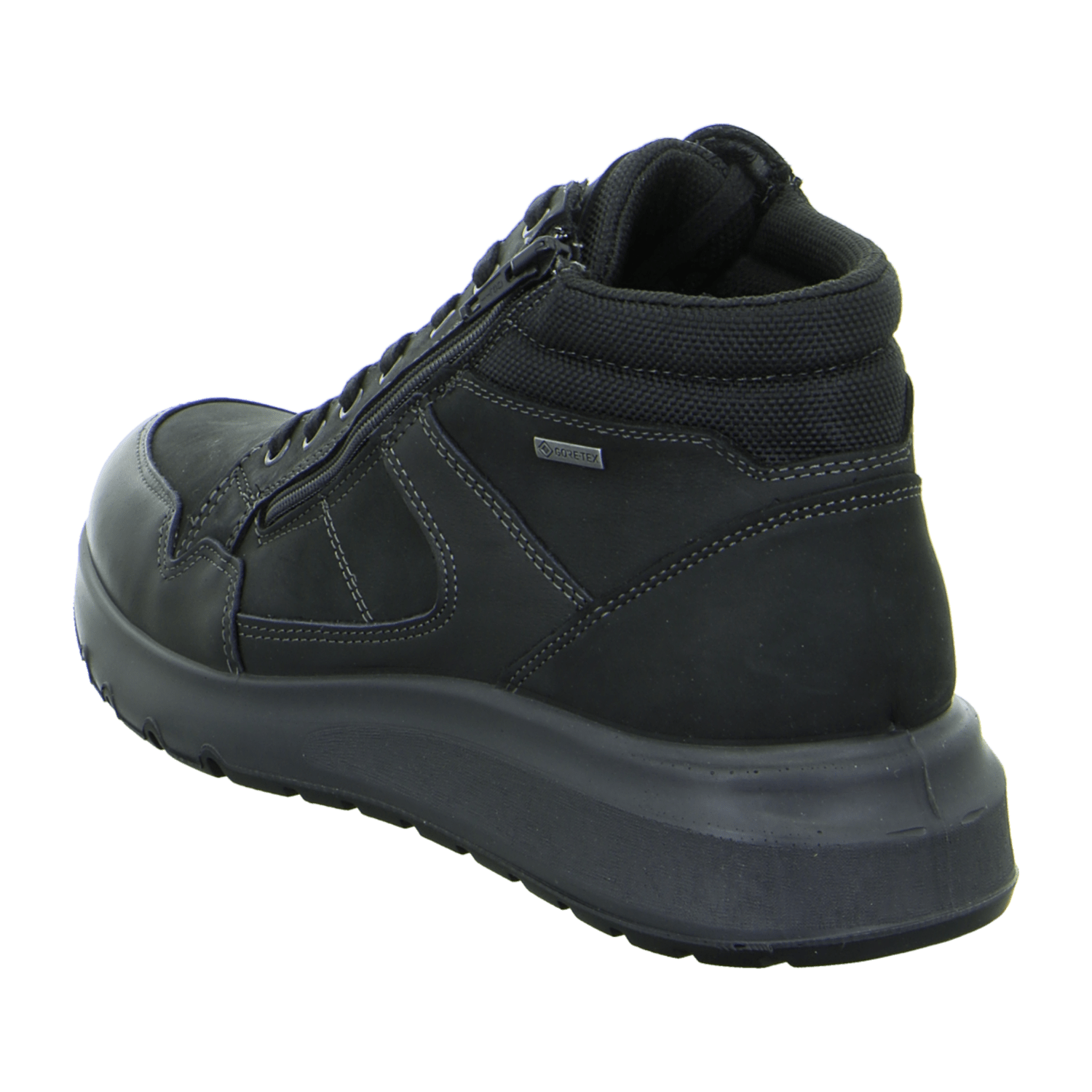 ARA Arizona Derby Boots for Men in Black Smooth Leather with Lace-Up Closure