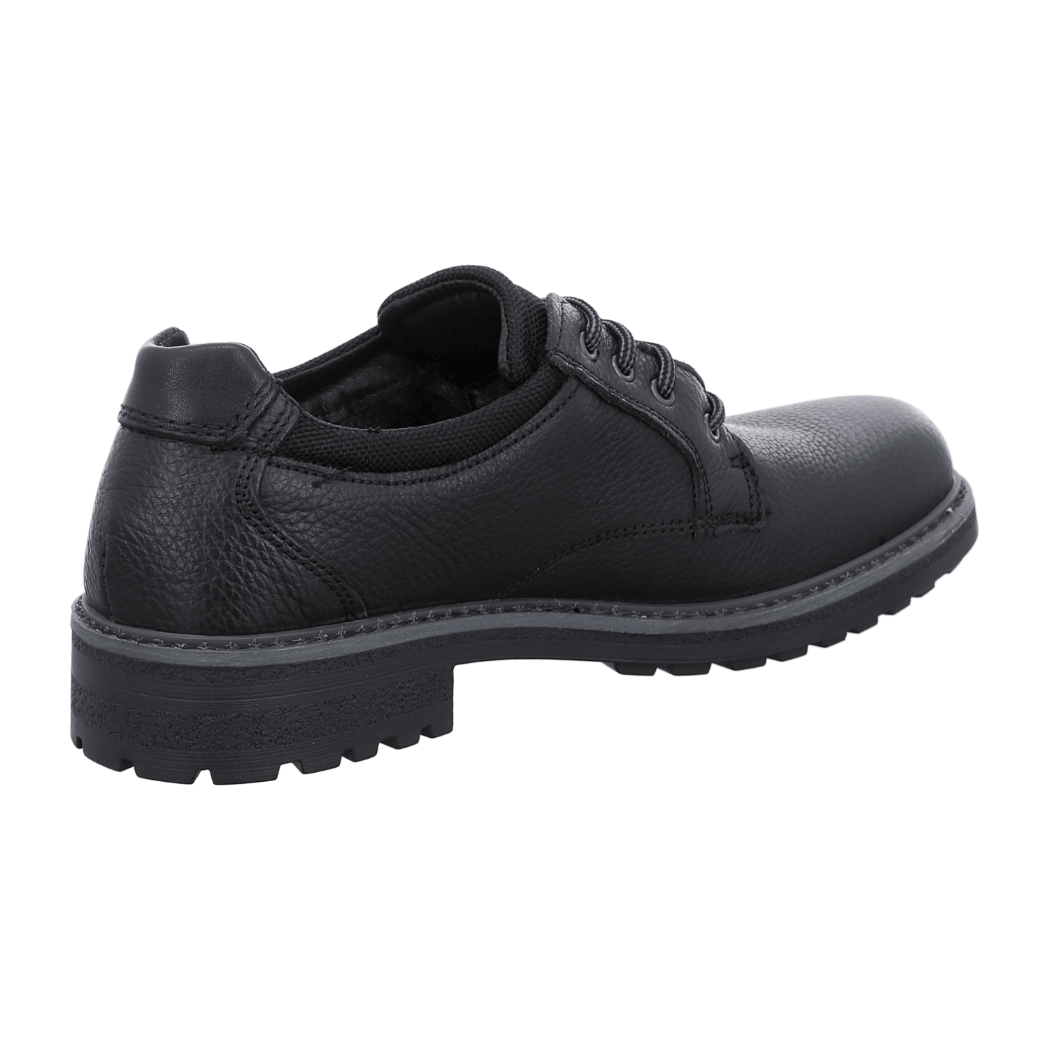 ARA FREDERIK Men's Derby Lace-Up Shoes in Smooth Leather, Black with Wool Lining and Polyurethane Sole