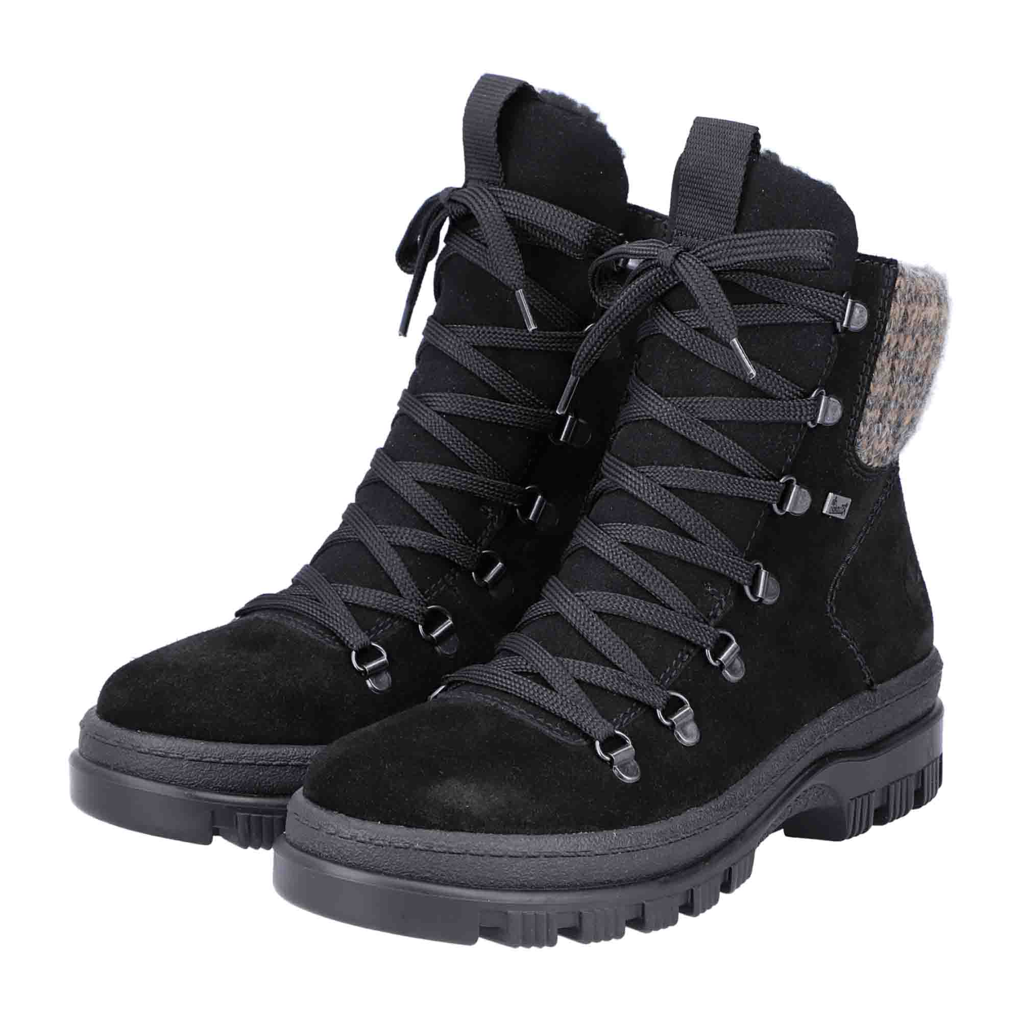 Rieker X8200 Black Women's Shoes for Fall Winter Narrow to Normal Width
