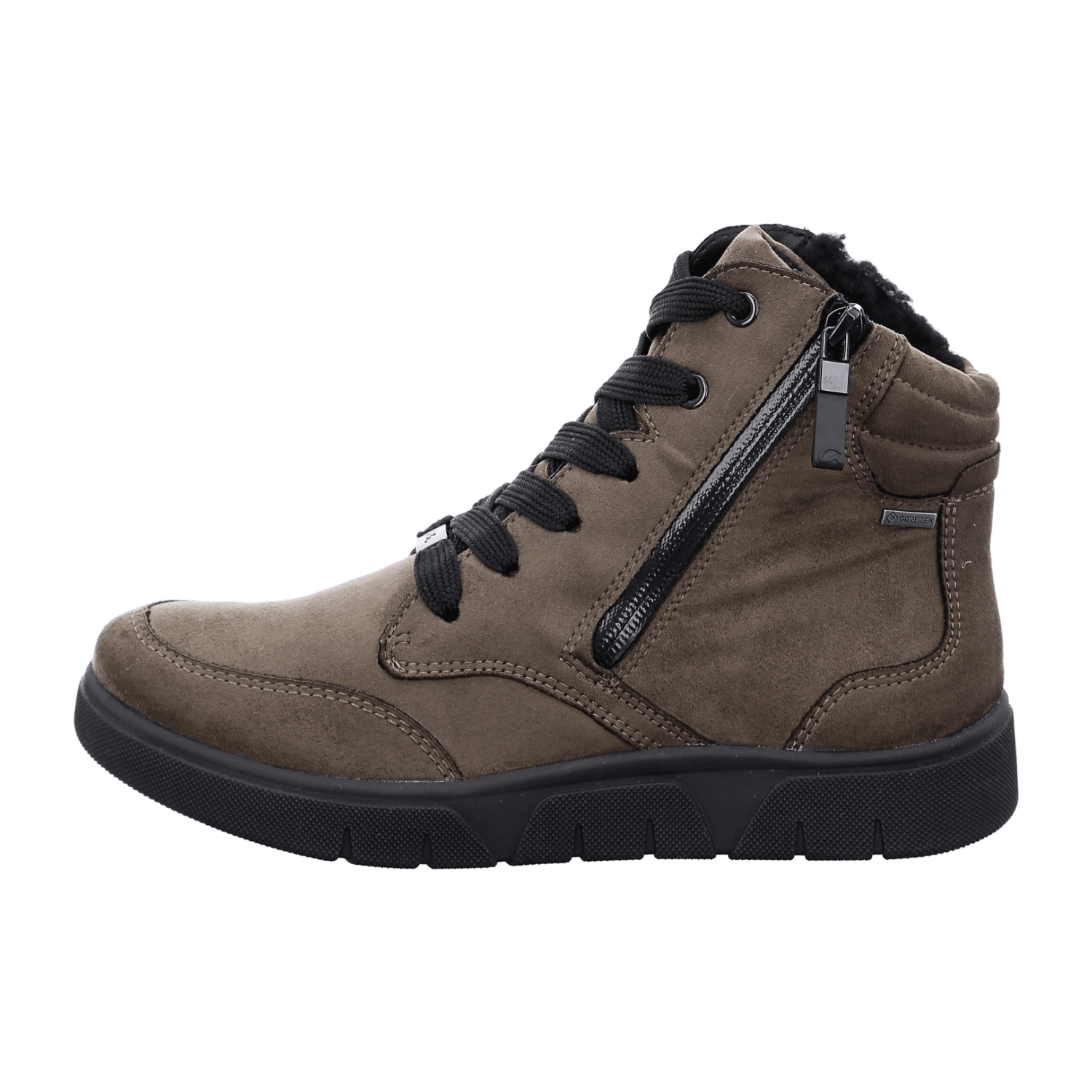 ARA ROM Women's Textile Sneakers with Lace-Up Closure in Brown featuring a Round Toe and Synthetic Lining