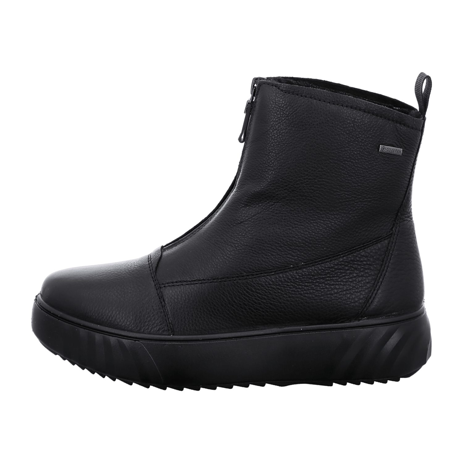 ARA Monaco Women's Leather Ankle Boots with Zipper, Black Classic