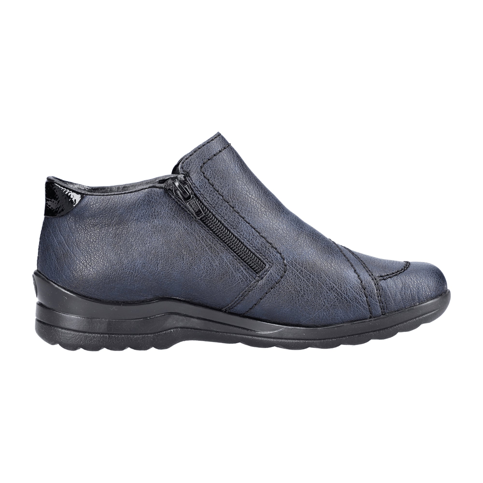 Rieker Women's Blue Tex Boots, Removable Insole, Warm Lined, Zip Closure