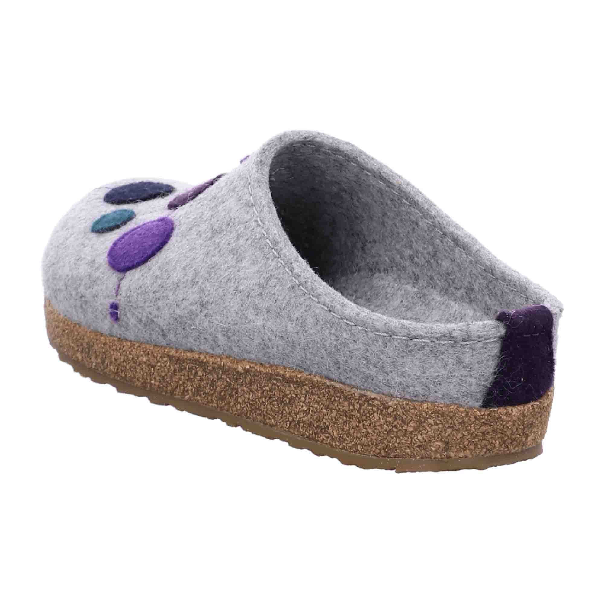 Haflinger Grizzly Faible Wool Slippers for Women | Stone Grey Melange | Comfort & Style