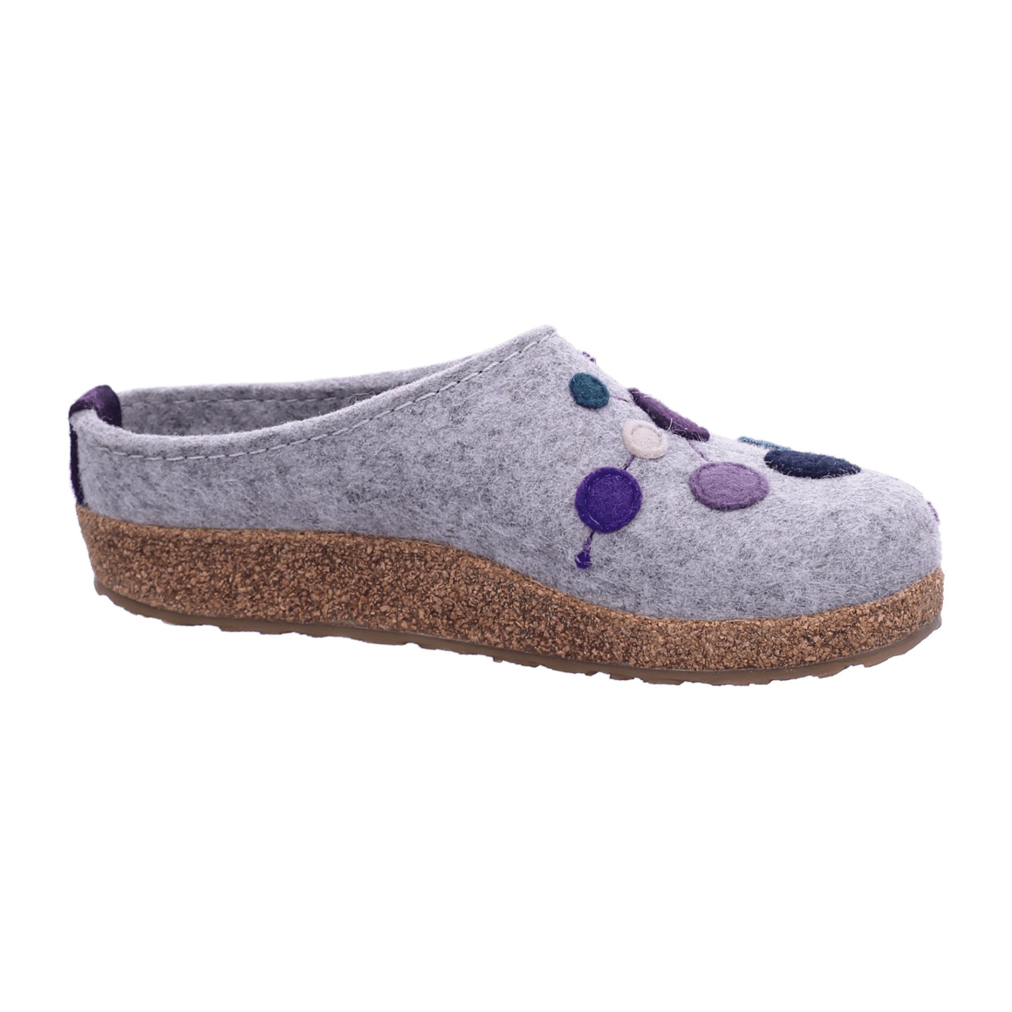 Haflinger Grizzly Faible Wool Slippers for Women | Stone Grey Melange | Comfort & Style