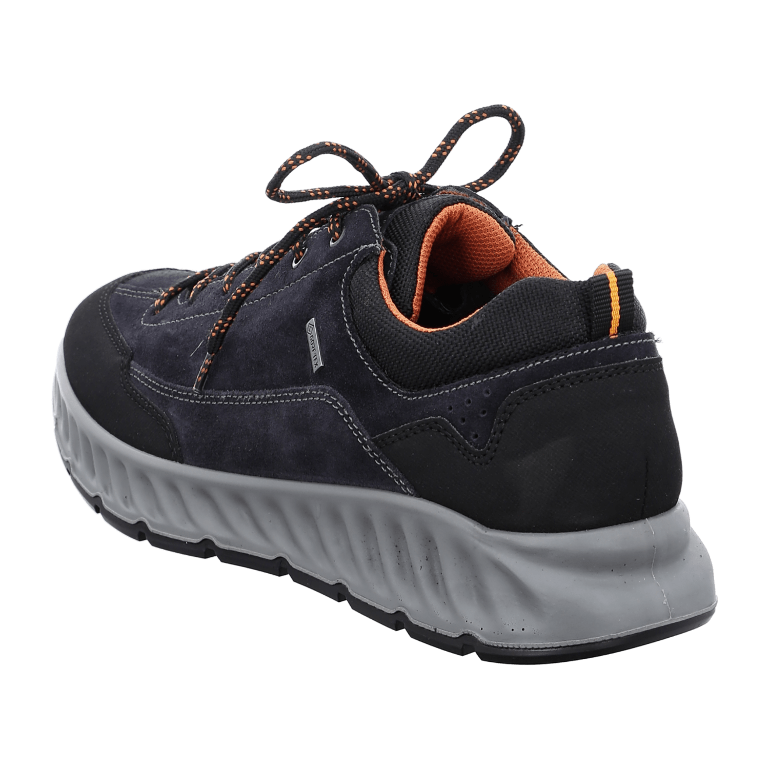 ARA PAOLO Men's Nubuck Leather Lace-Up Sneakers in Black