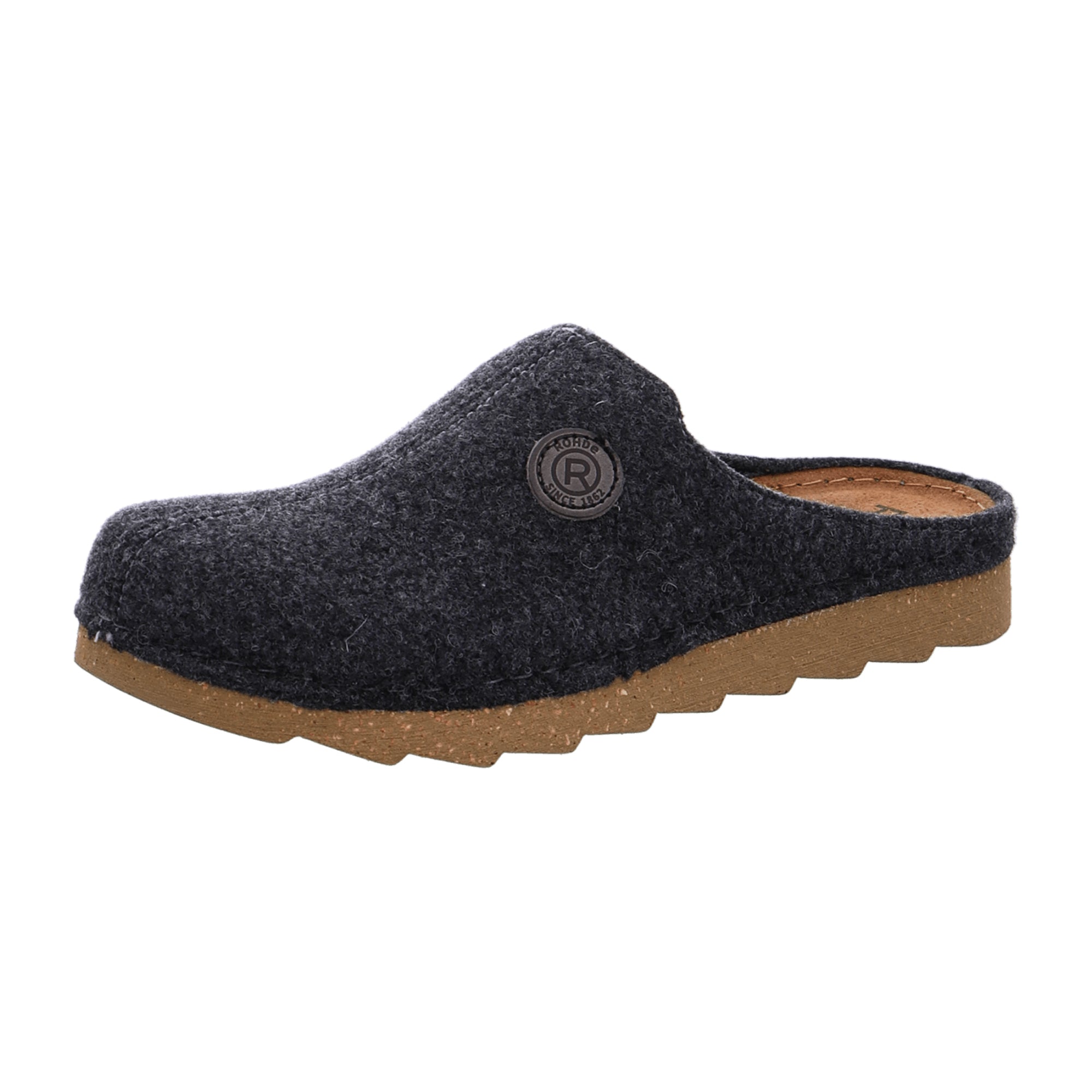 Rohde Men's Gray House Slippers for Fall and Winter