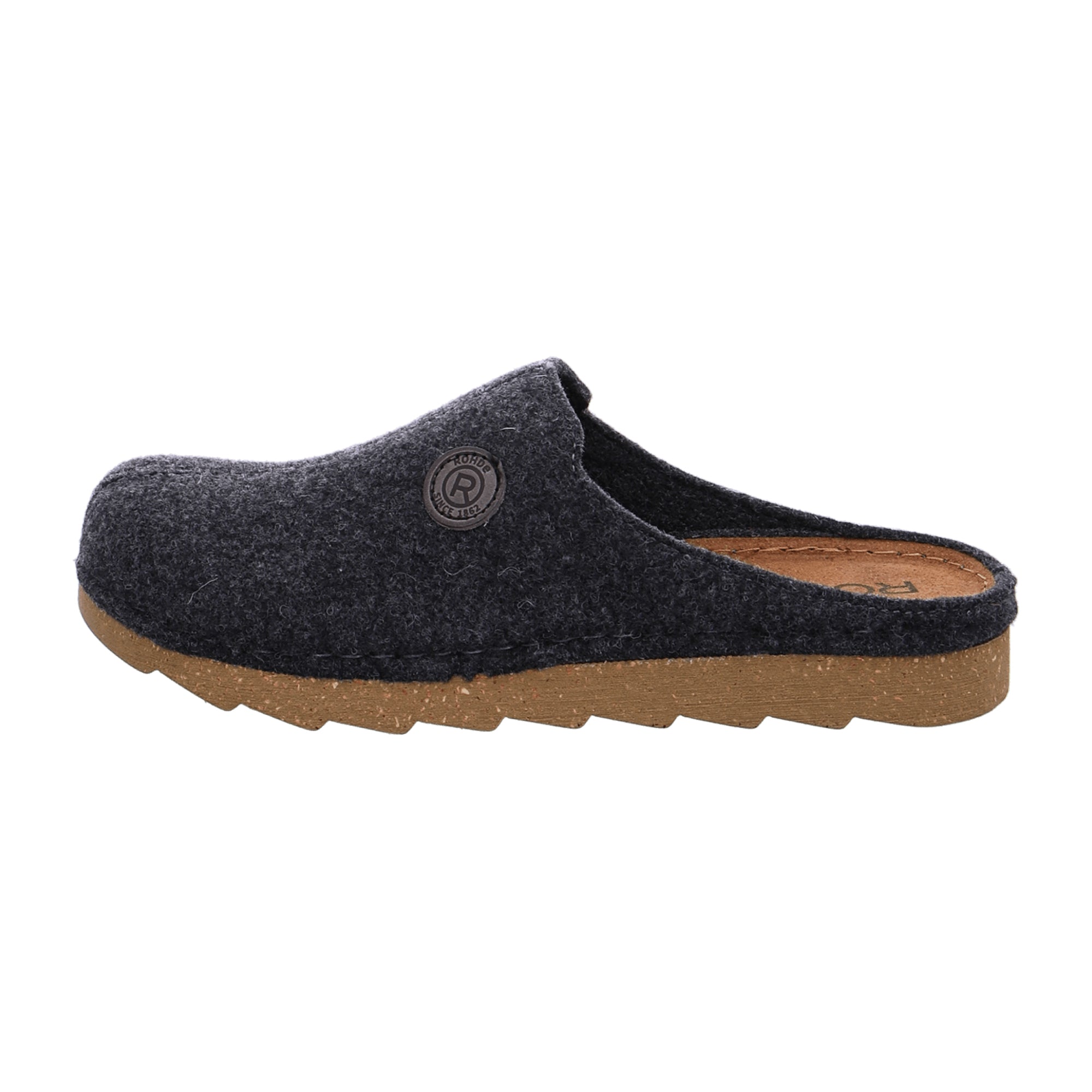 Rohde Men's Gray House Slippers for Fall and Winter