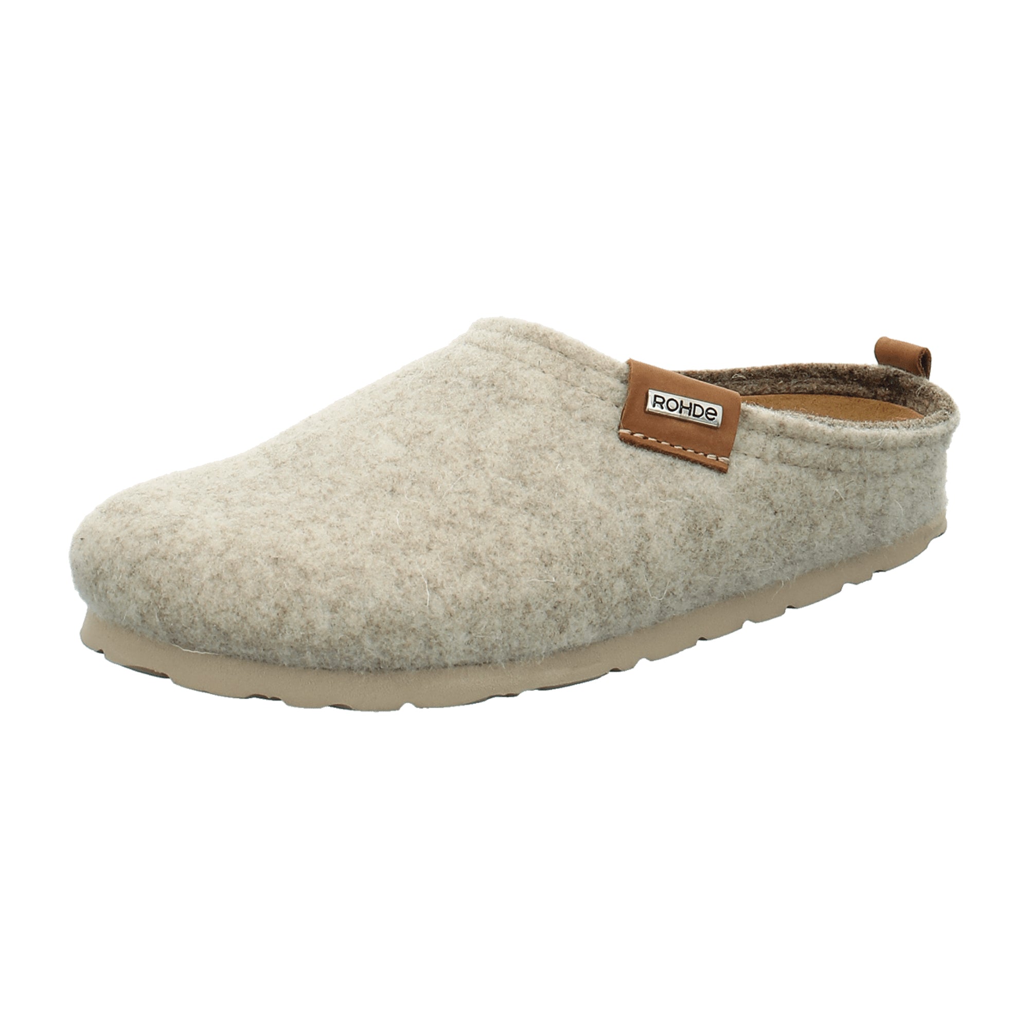 Rohde Napoli Beige Women's Slip-On Shoes, Round Toe, Textile Upper