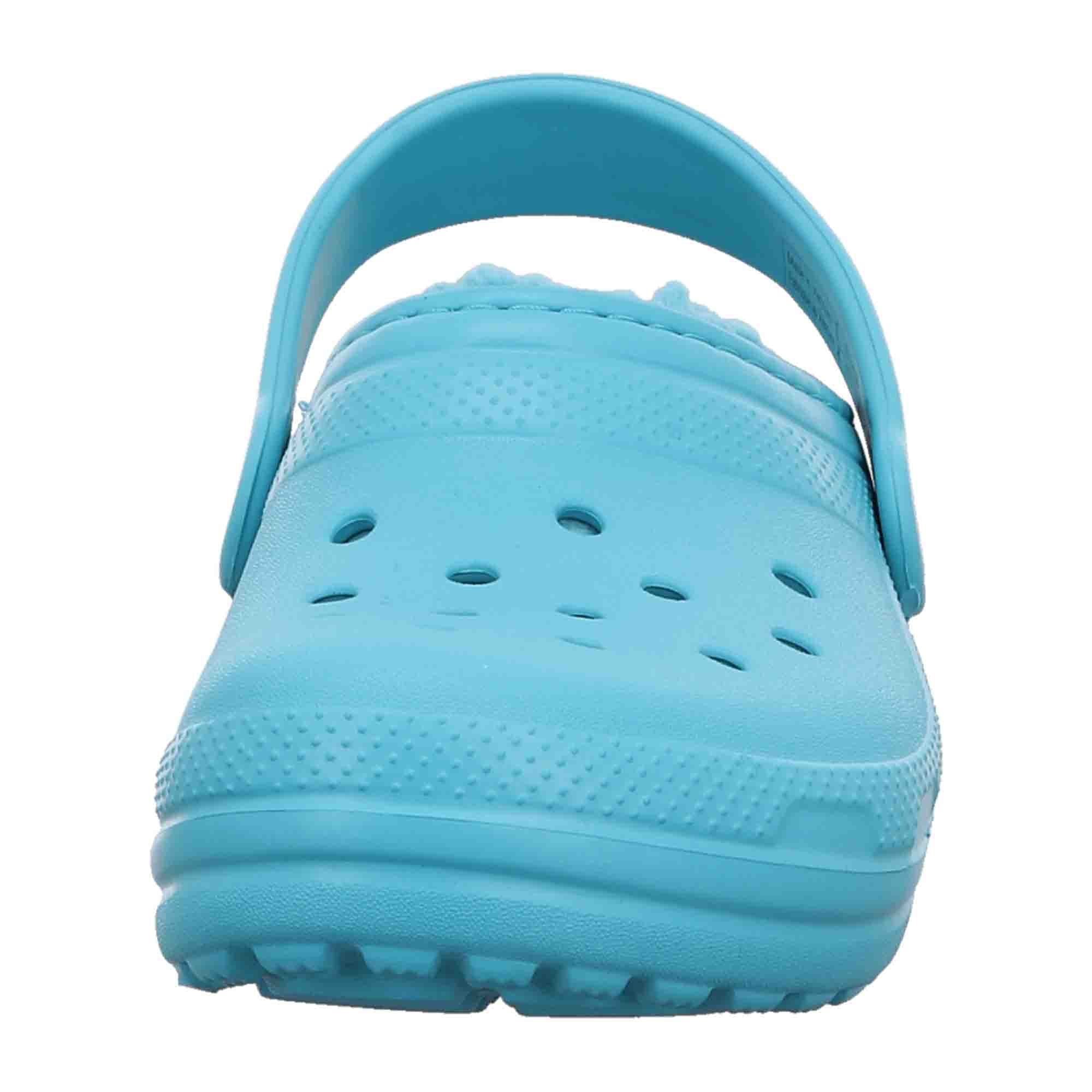 Crocs Kids Classic Fuzz Lined Clog - Cozy Winter Shoes for Children, Blue