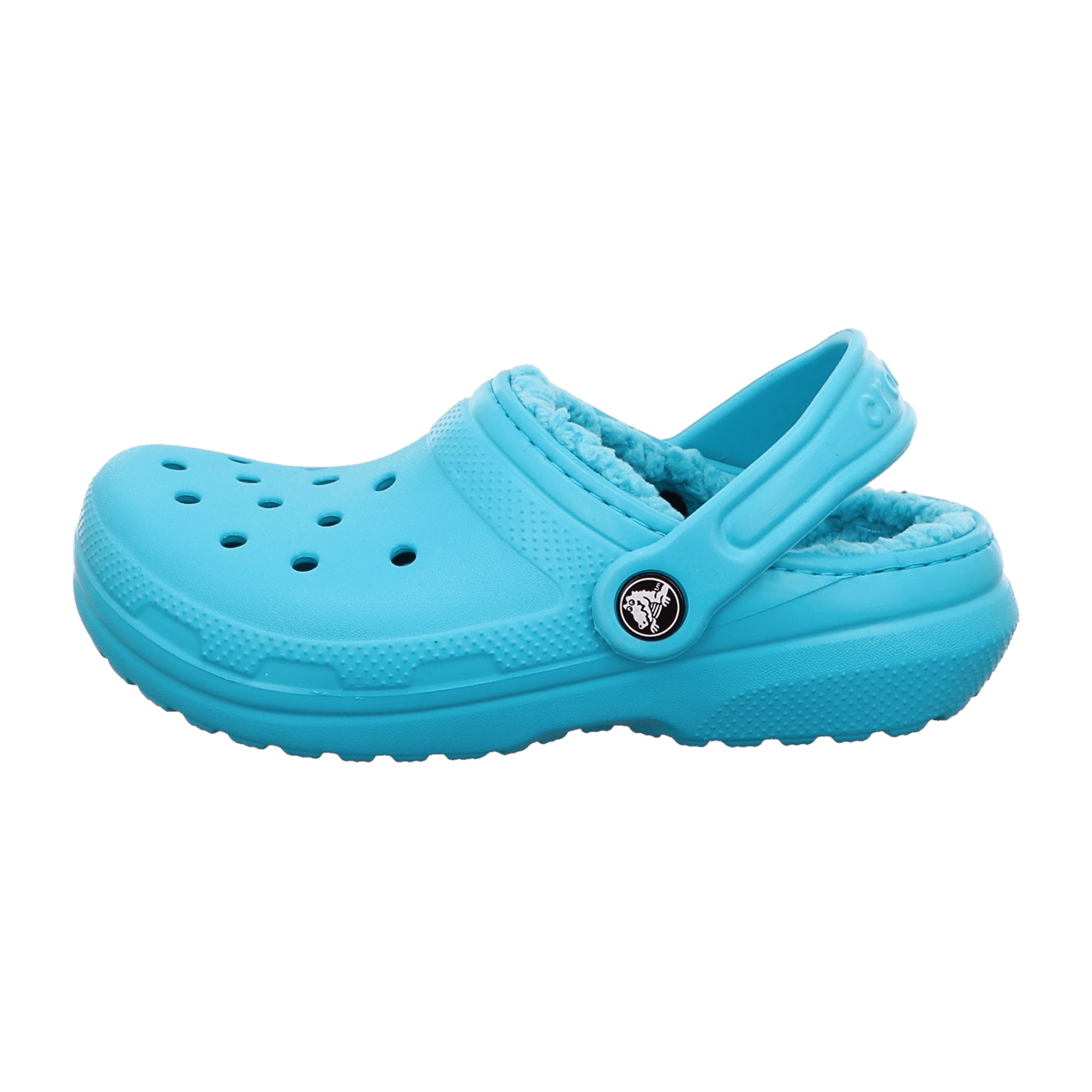 Crocs Kids Classic Fuzz Lined Clog - Cozy Winter Shoes for Children, Blue