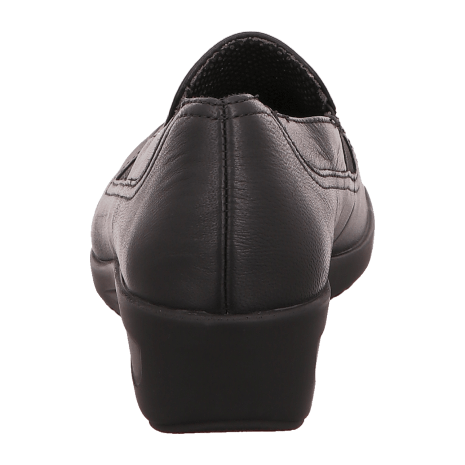 ARA ZÜRICH Women's Leather Slip-On Loafers in Black with Textile Lining and Round Toe