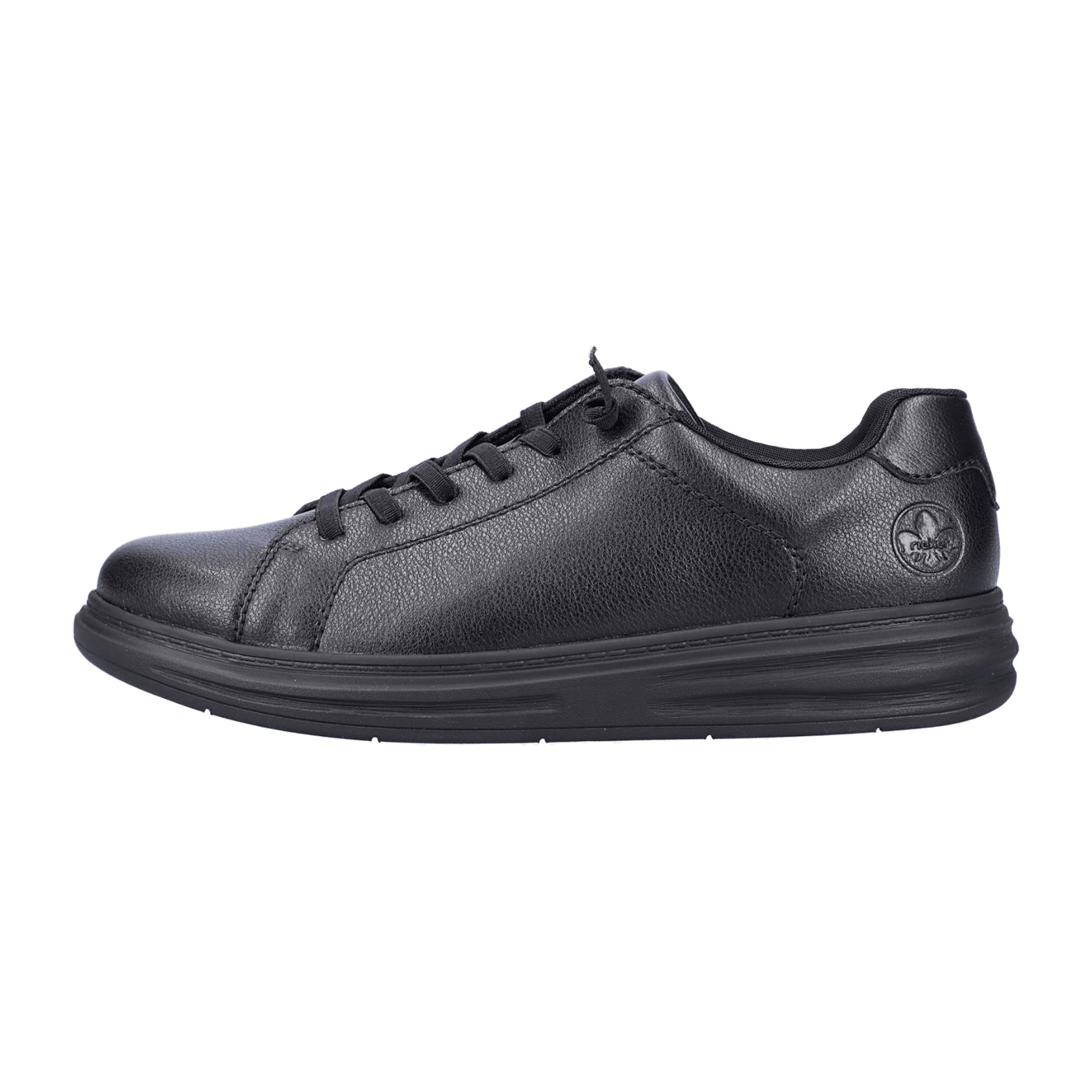 Rieker HWK Men's Black Casual Shoes with Removable Insole and Lace-Up Closure