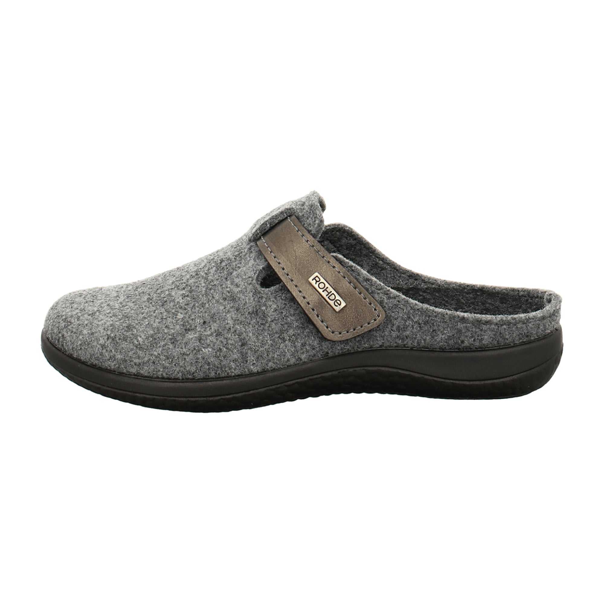 Rohde Gray Women's Slippers with Removable Insole and Velcro Closure