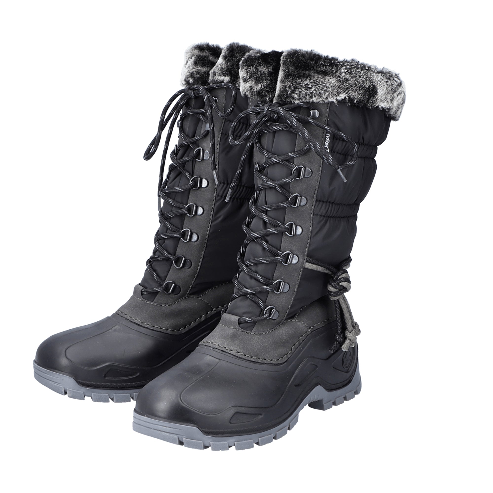 Rieker HWK Women's Black Boots Stylish Comfortable Footwear for Women
