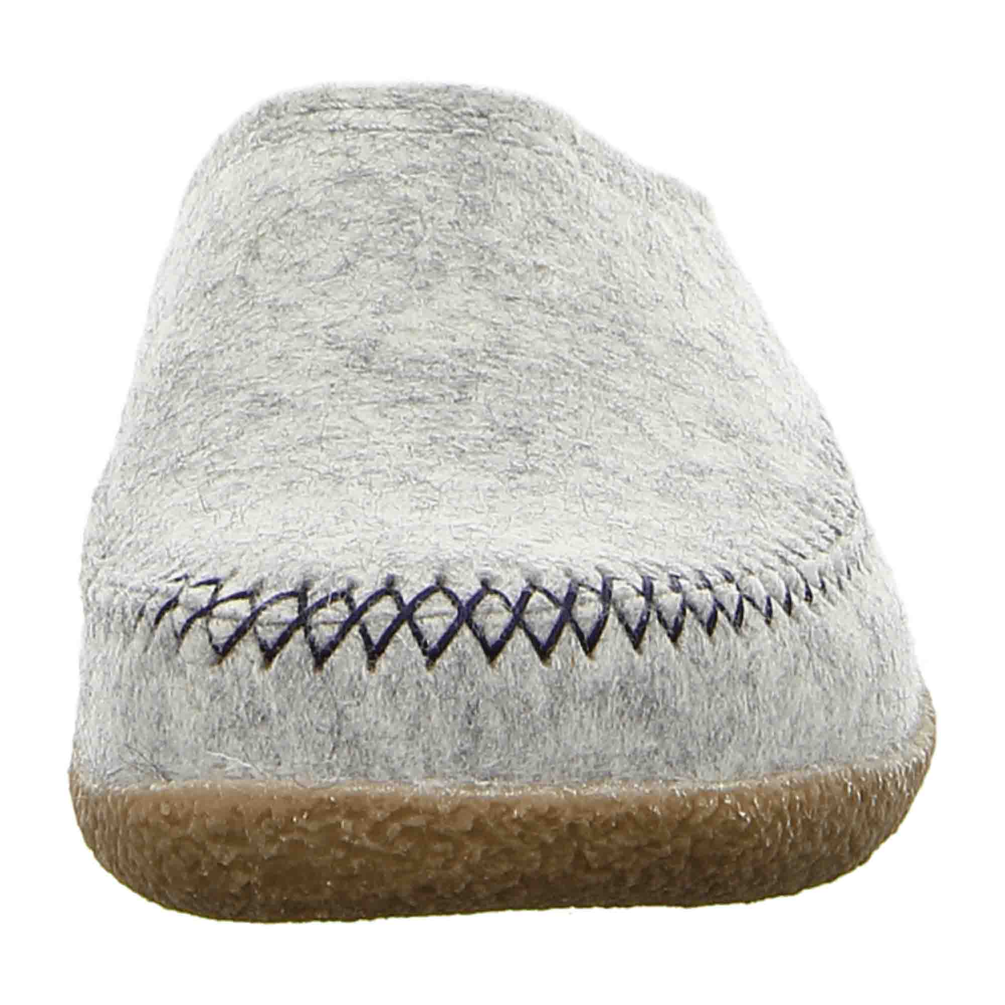 Haflinger Blizzard Credo Men's Slippers, Stylish Gray Wool