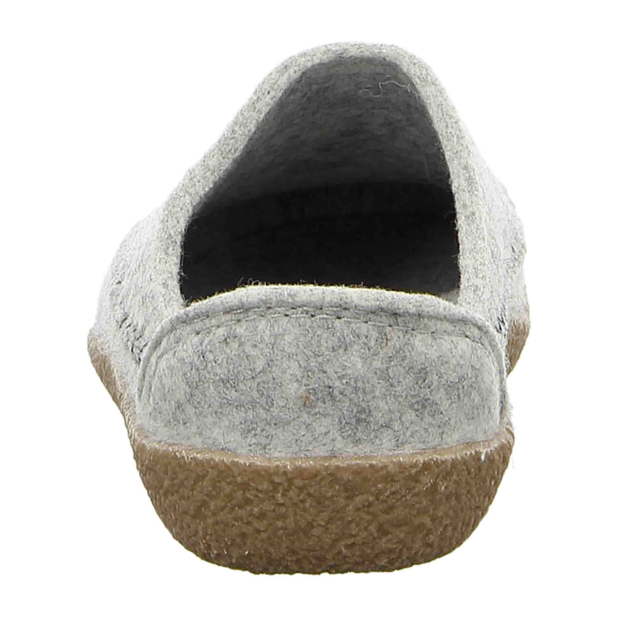 Haflinger Blizzard Credo Men's Slippers, Stylish Gray Wool