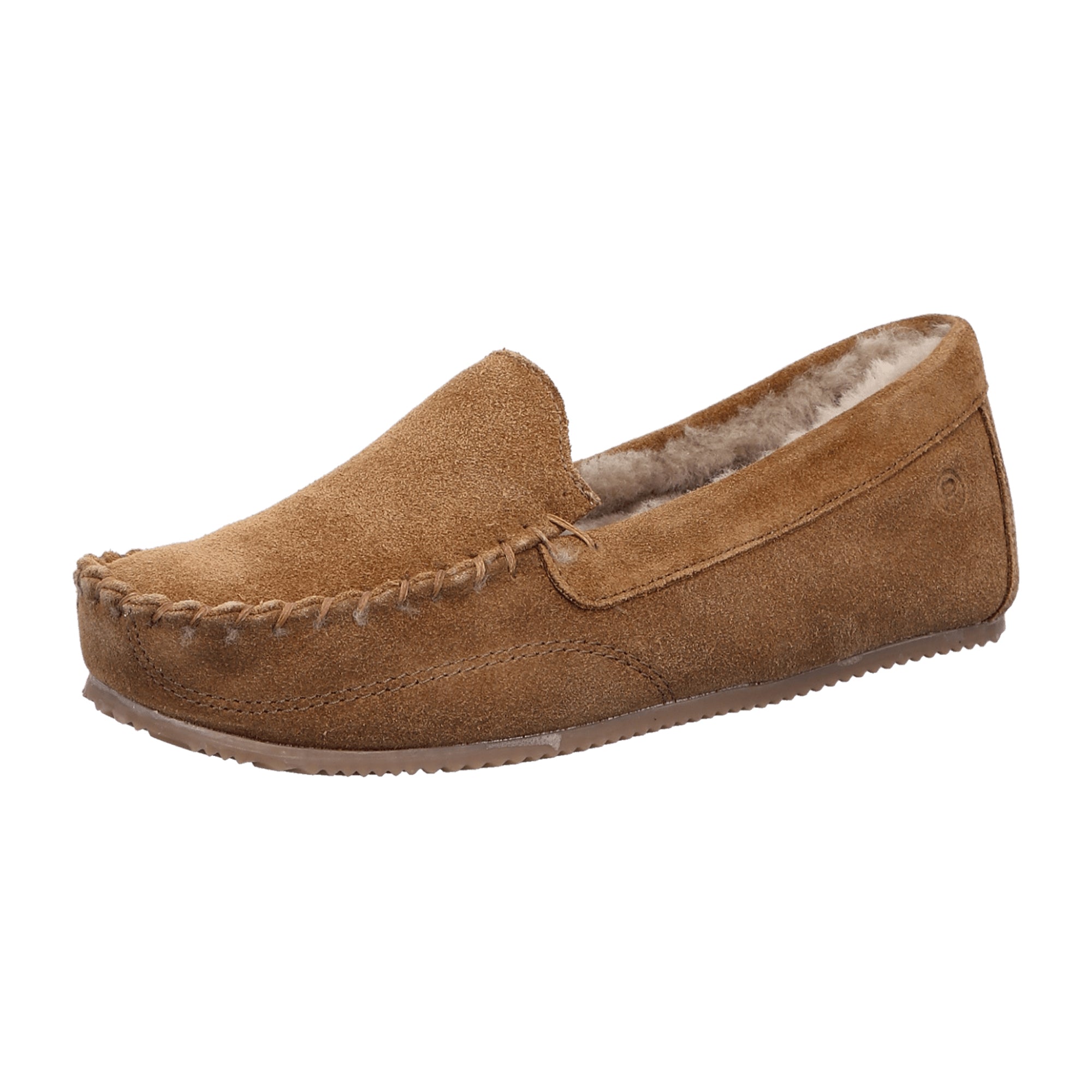 Rohde Arosa Women's Brown Velour Leather Warm Lined Moccasin Slippers