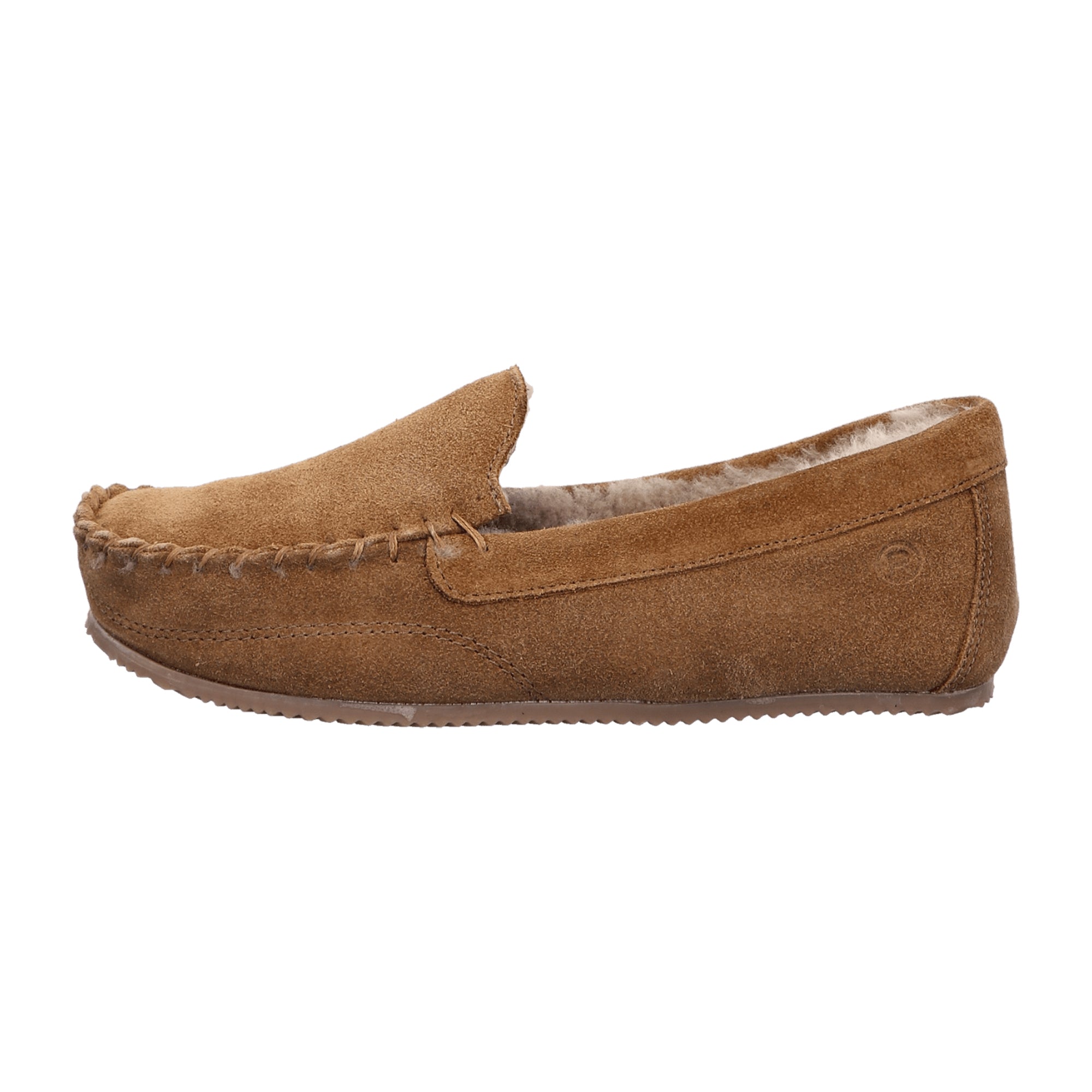Rohde Arosa Women's Brown Velour Leather Warm Lined Moccasin Slippers