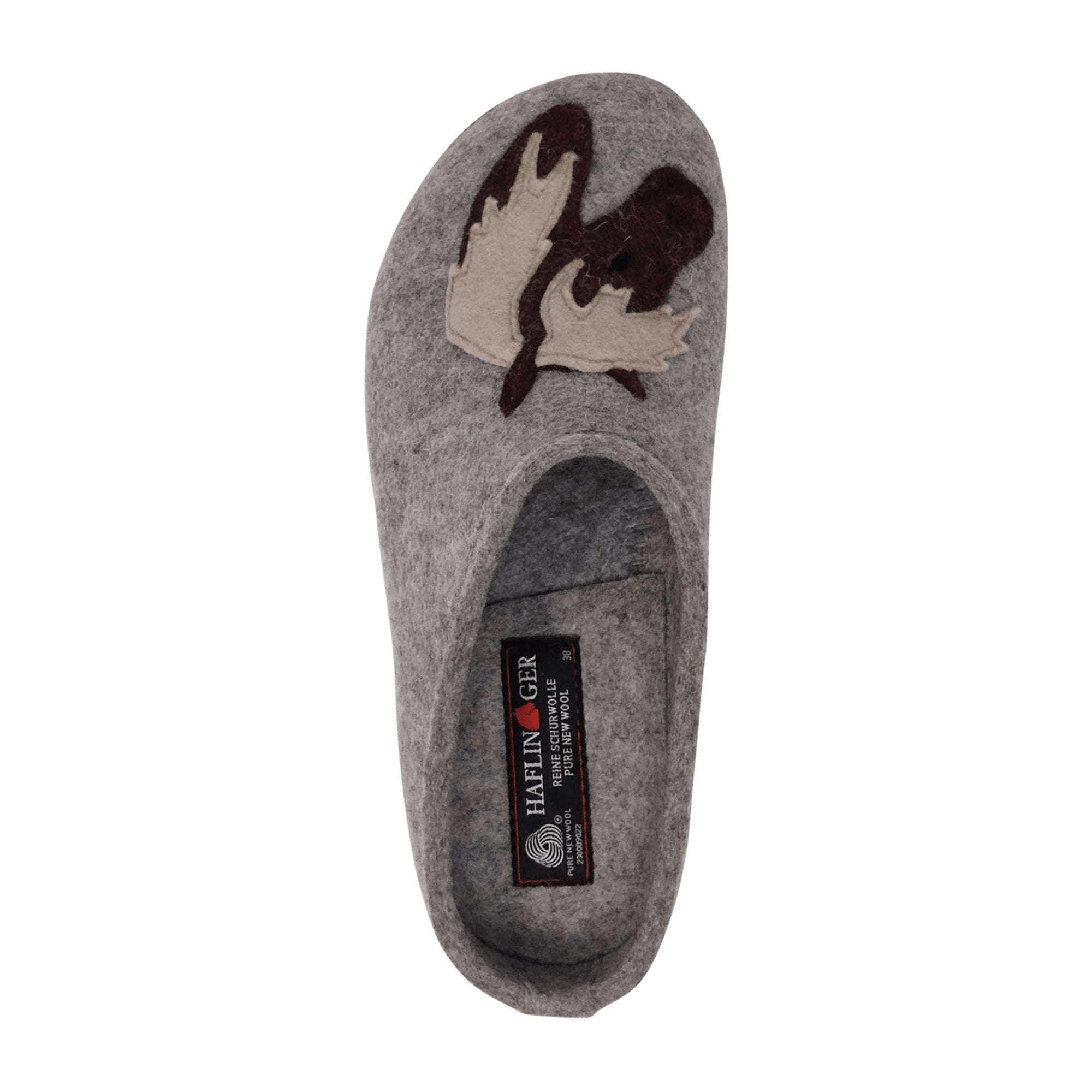 Haflinger Grizzly Cavallo Women's Grey Wool Clogs - Stylish & Comfortable