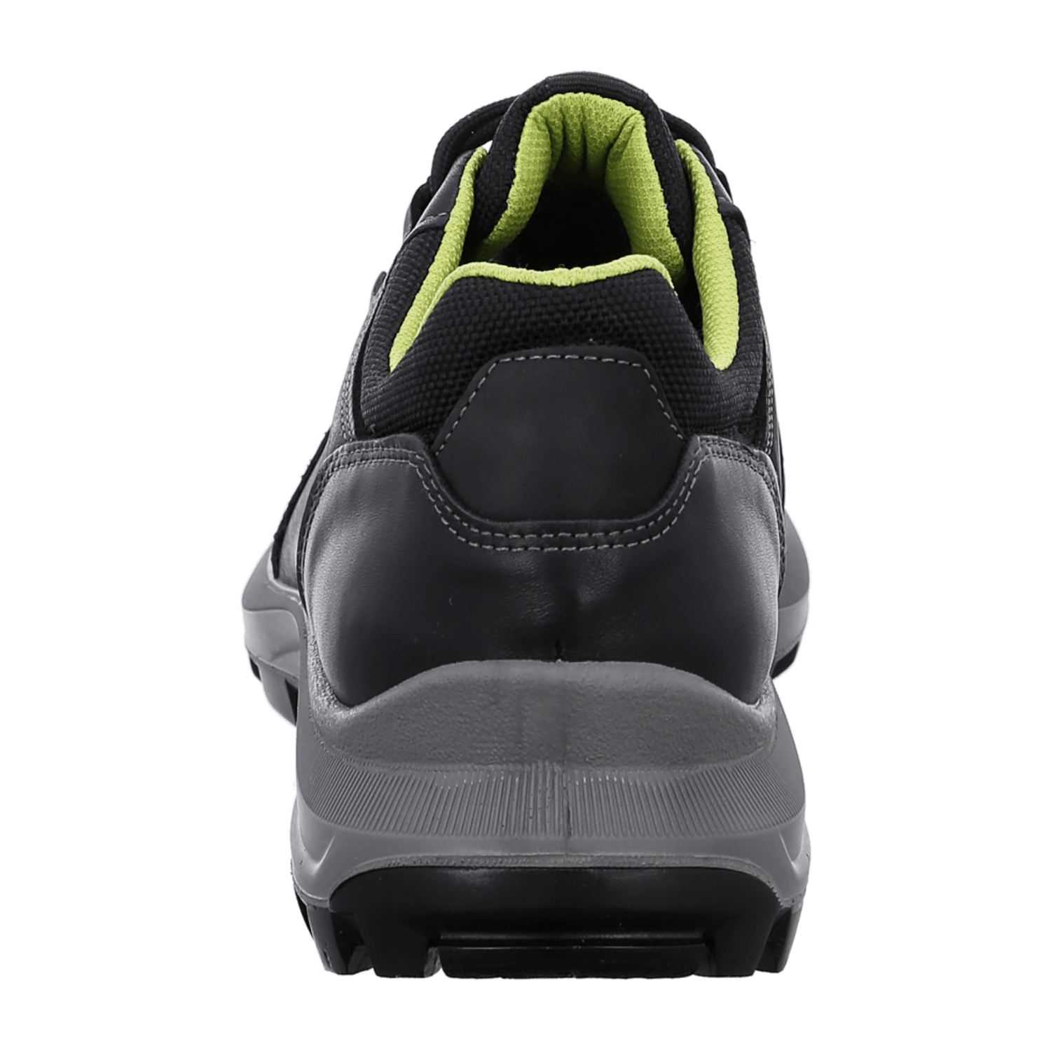 ARA Men's Leather Lace-Up Sneakers in Black with Round Toe