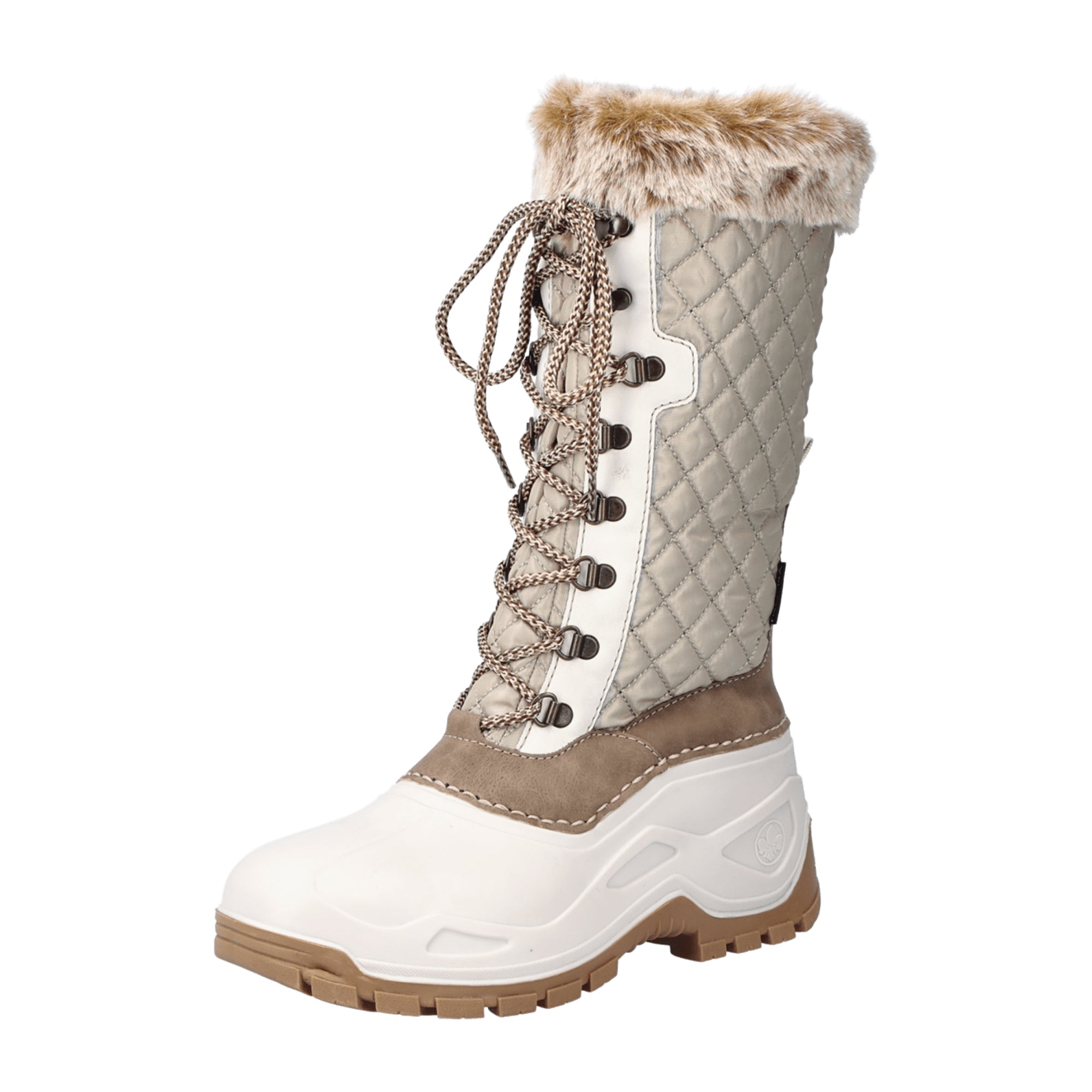Rieker Beige Women's Boots P944200 Comfortable Warm Lined Fall Winter Style