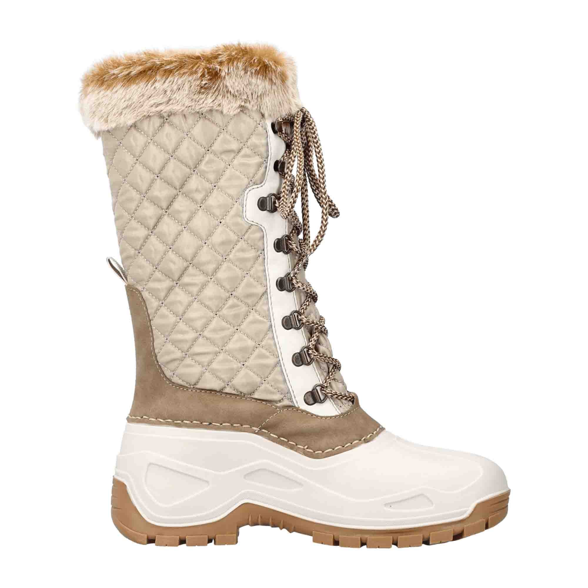 Rieker Beige Women's Boots P944200 Comfortable Warm Lined Fall Winter Style