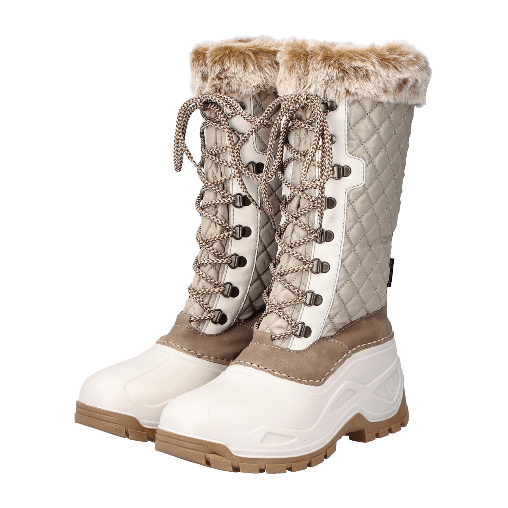 Rieker Beige Women's Boots P944200 Comfortable Warm Lined Fall Winter Style