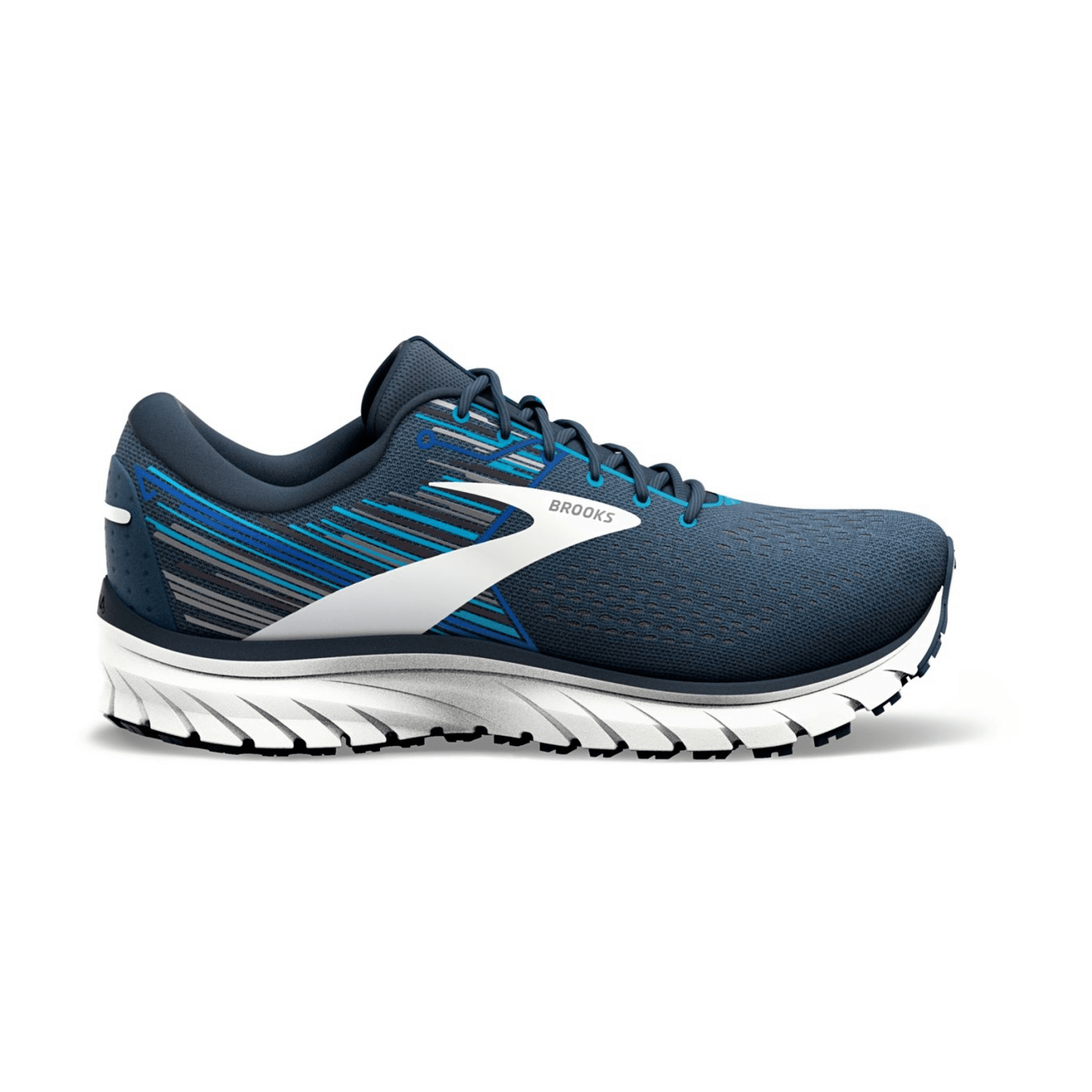 Brooks Defyance 12 Men's Sneakers - Lace-Up Canvas Shoes in Midnight Blue, Azure Blue & White with Rubber Sole