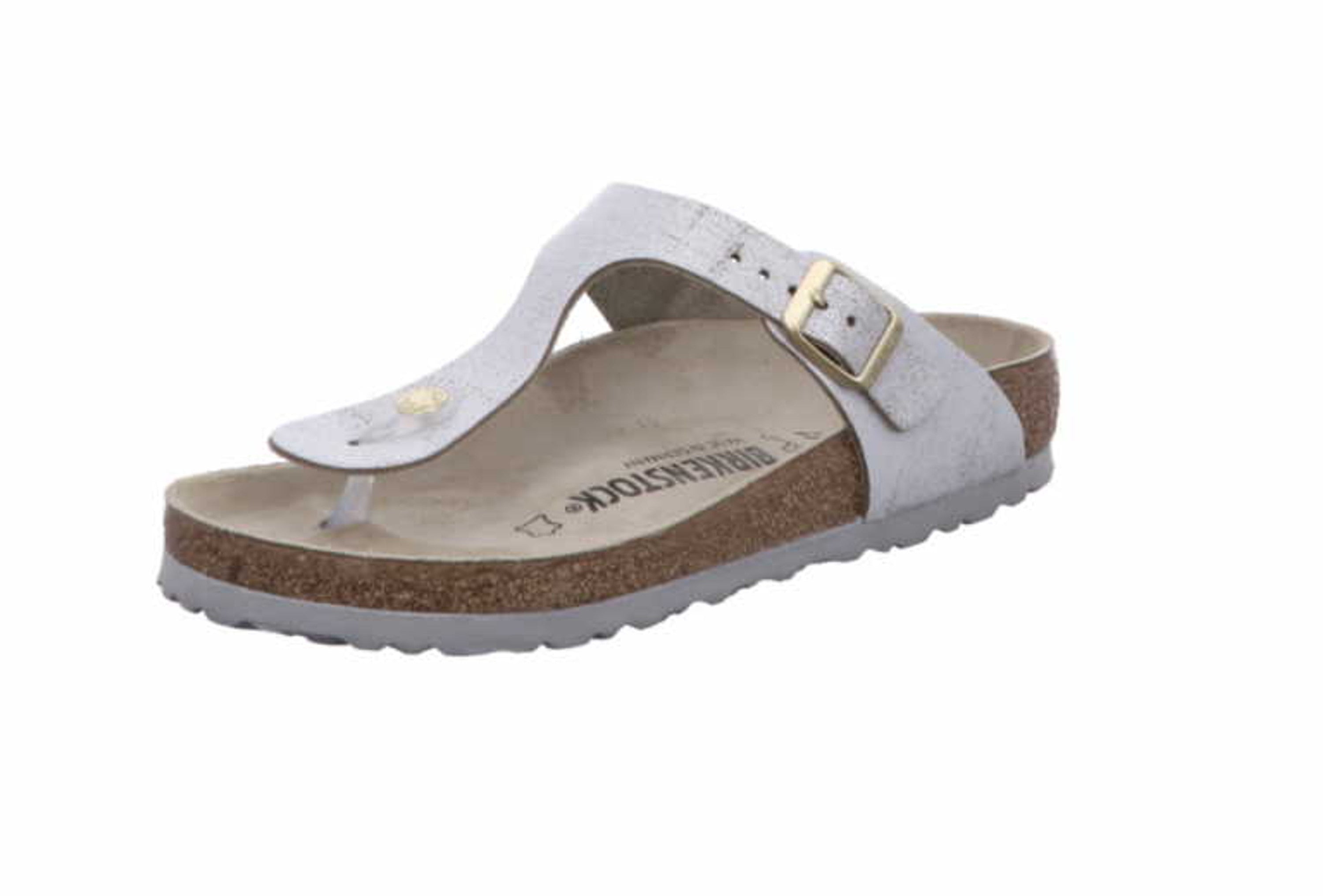 Birkenstock toe separator Gizeh silver Velor - Bartel-Shop