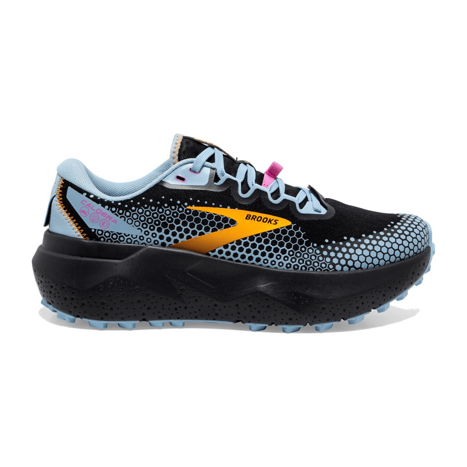 Brooks Caldera 6 Women's Running Shoes - Mesh Athletic Sneakers in Black, Blue, Yellow