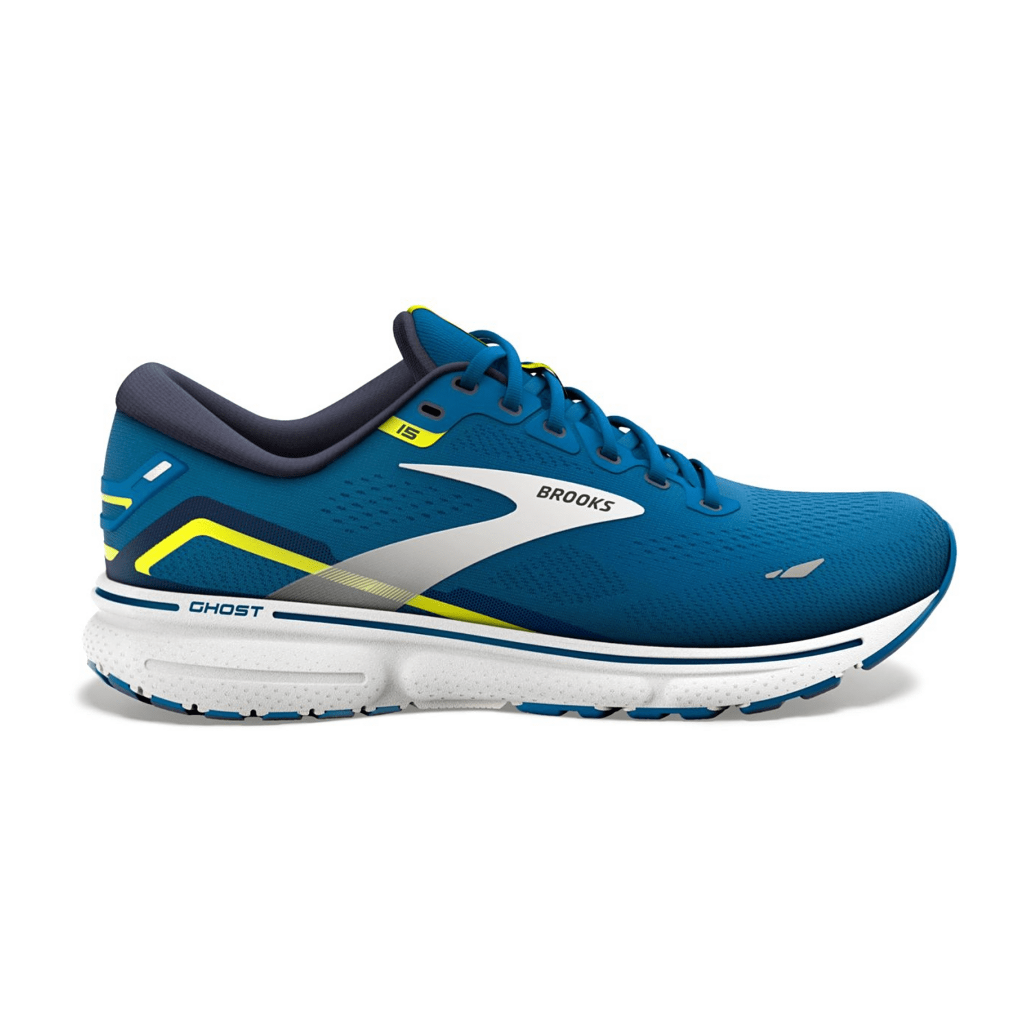 Brooks Men's Sneakers Blue Nightlife White Lacing Cotton Mesh Lining Rubber Sole