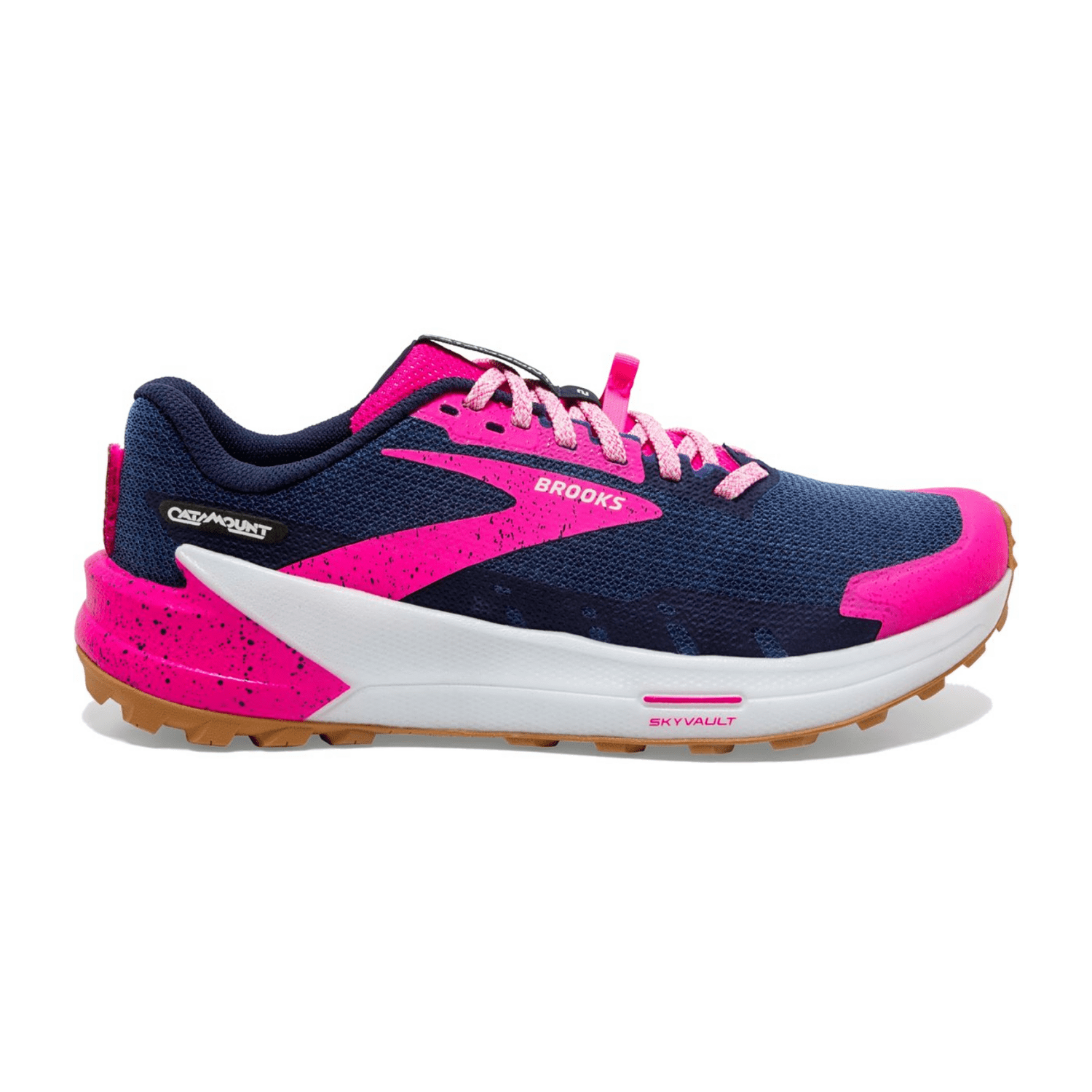 Brooks Catamount 2 Trail Running Shoes for Women - Pecoat Pink / Keks - Textile and Synthetic Upper