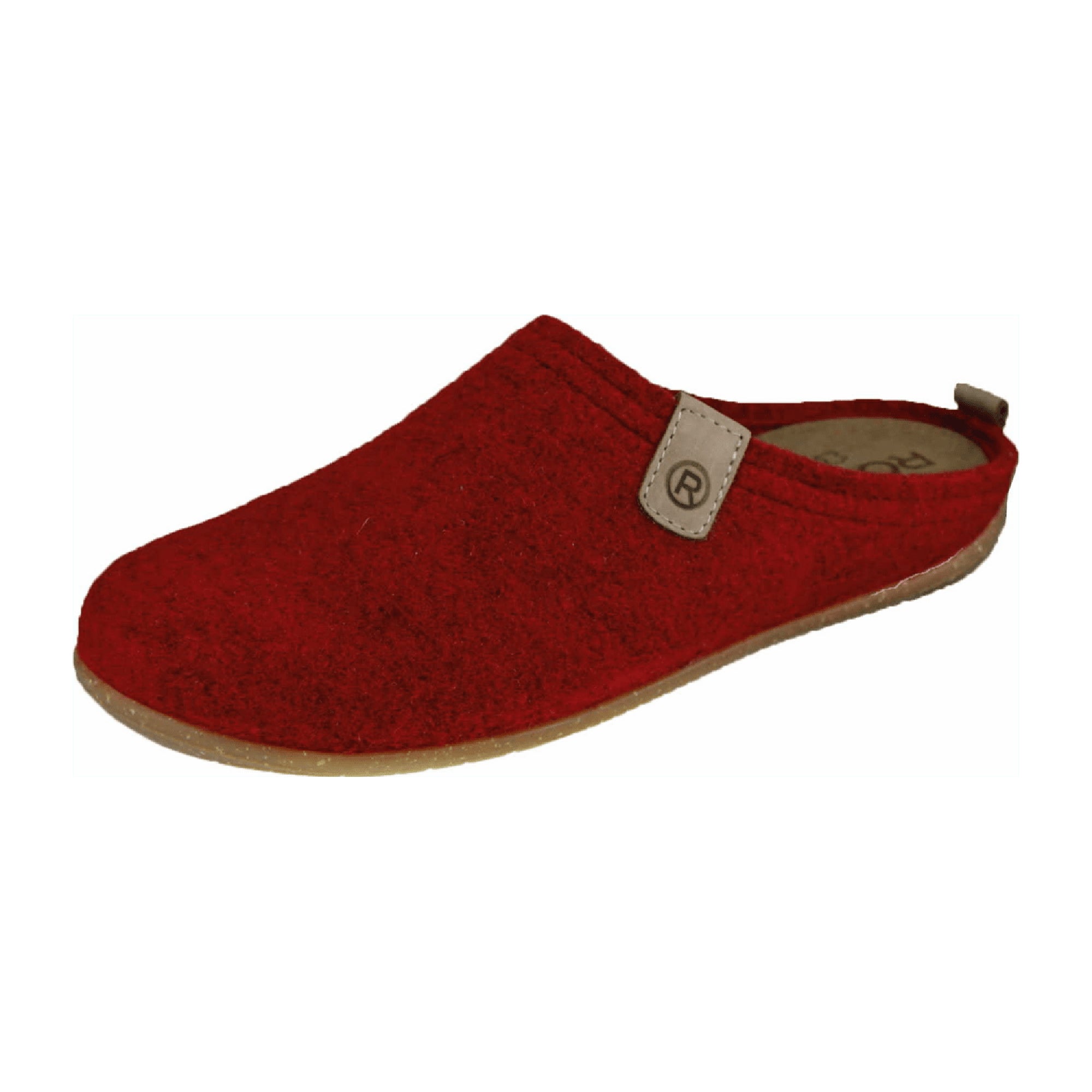 Rohde Women's Red Slippers Warm Lined Slip-On Comfortable Textile Shoes