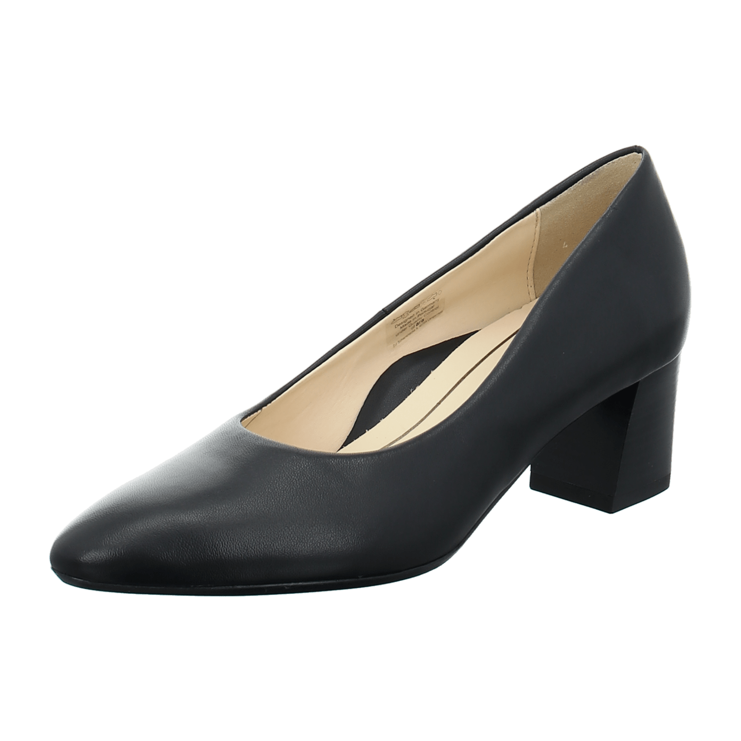 ARA LONDON Women's Pointed Toe Leather Pumps with Leather Lining - Black