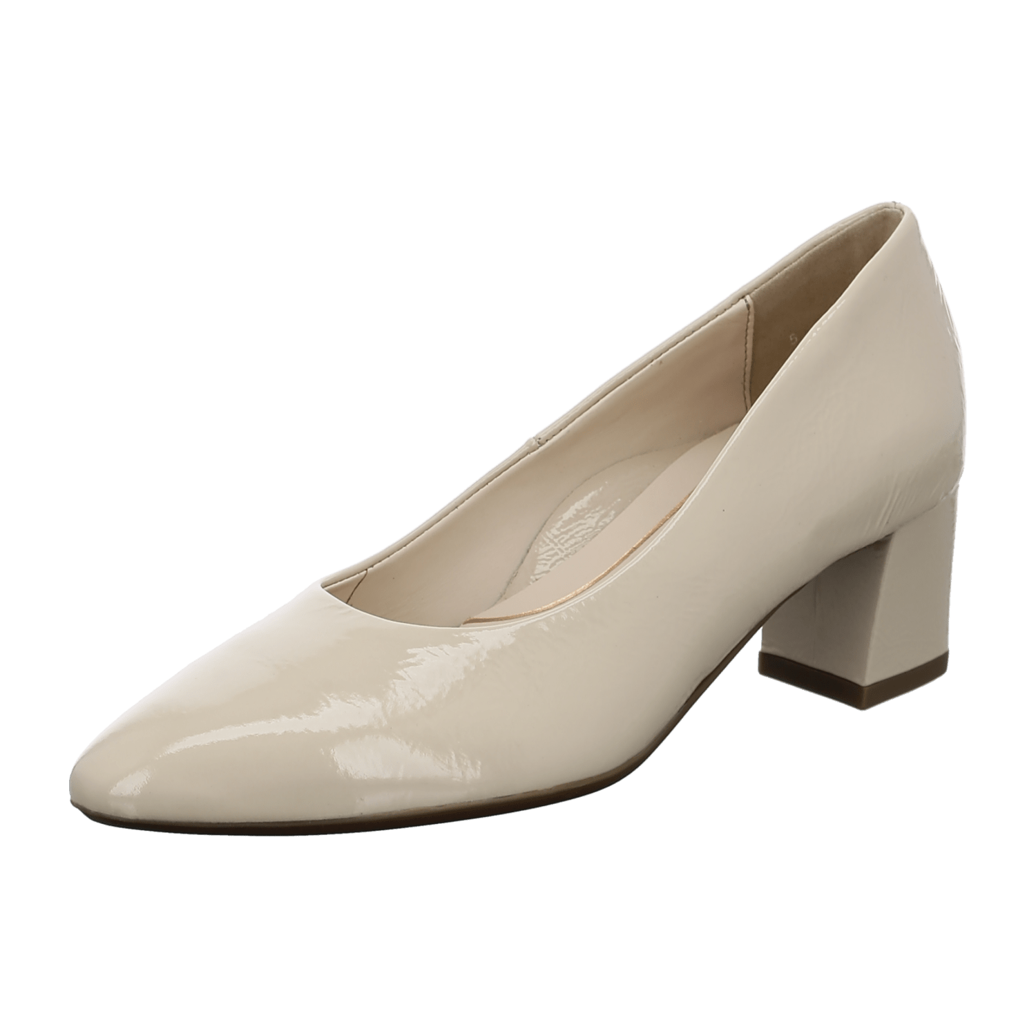 ARA LONDON Women's Leather Ballet Flats, Pull-On Round Toe Beige