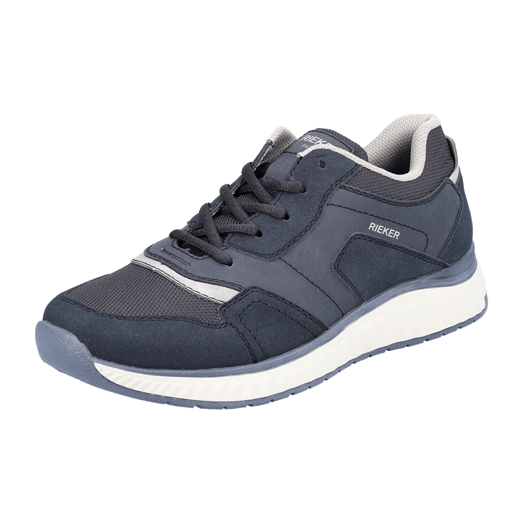 Rieker Men's Blue Low Top Sneakers with Cushioned Removable Insole