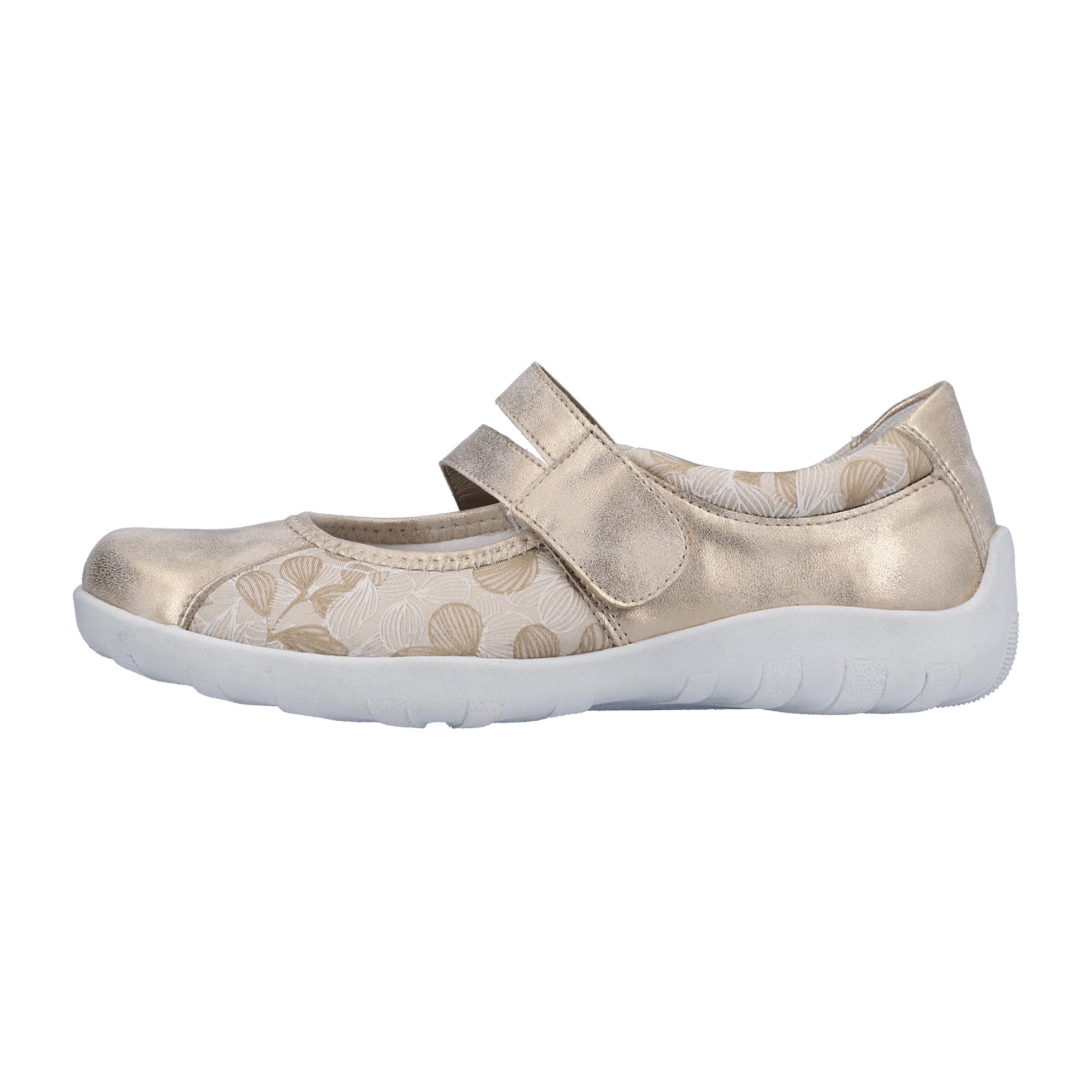 Remonte Women's Comfortable Beige Slippers with Velcro Closure and Soft Sole