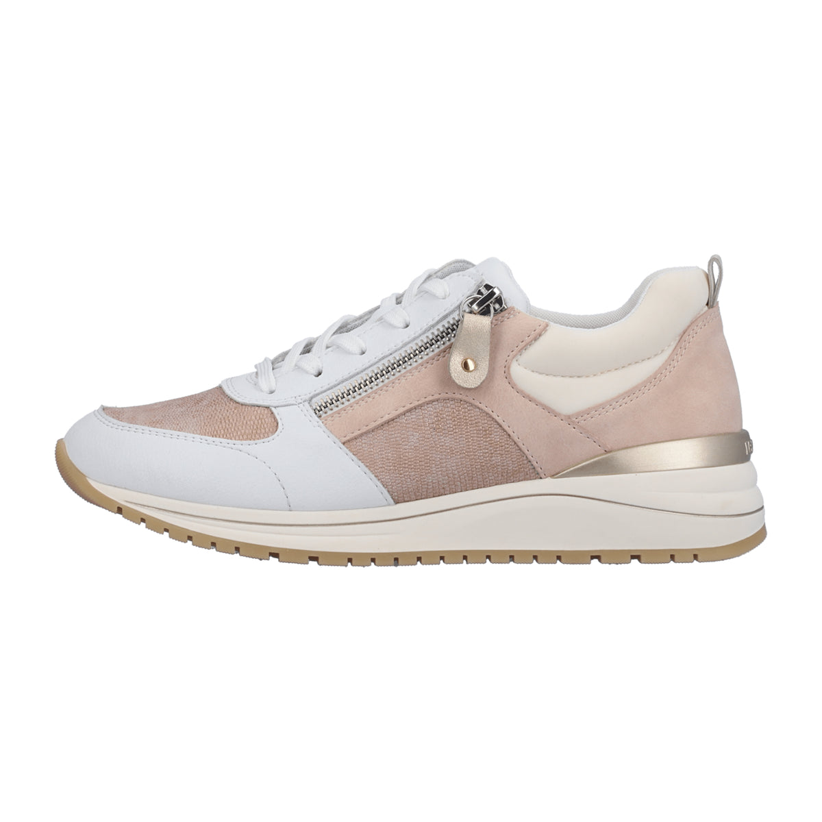 Remonte Pink Sneakers for Women with Zip and Soft Insole