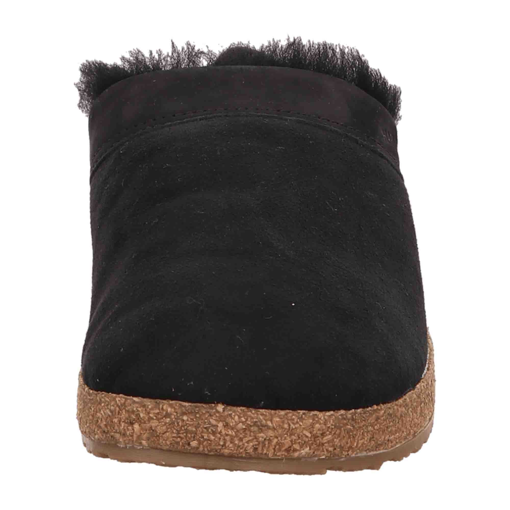 Haflinger Men's Snowbird Shearling Clogs - Black | Cozy & Stylish Footwear