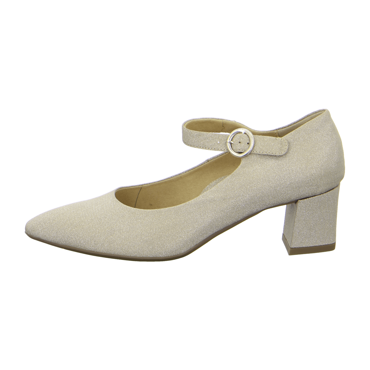 ARA LONDON Women's Beige Leather Pull-On Pumps with Leather Lining
