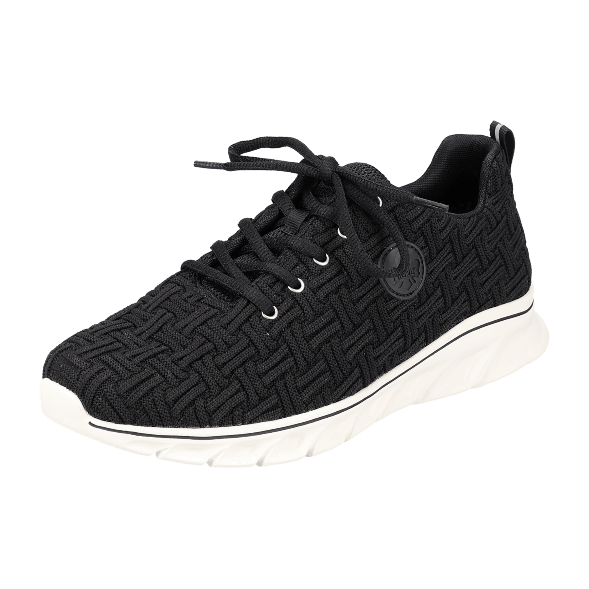 Rieker Women's Black Comfort Sneakers with Removable Soft Insole