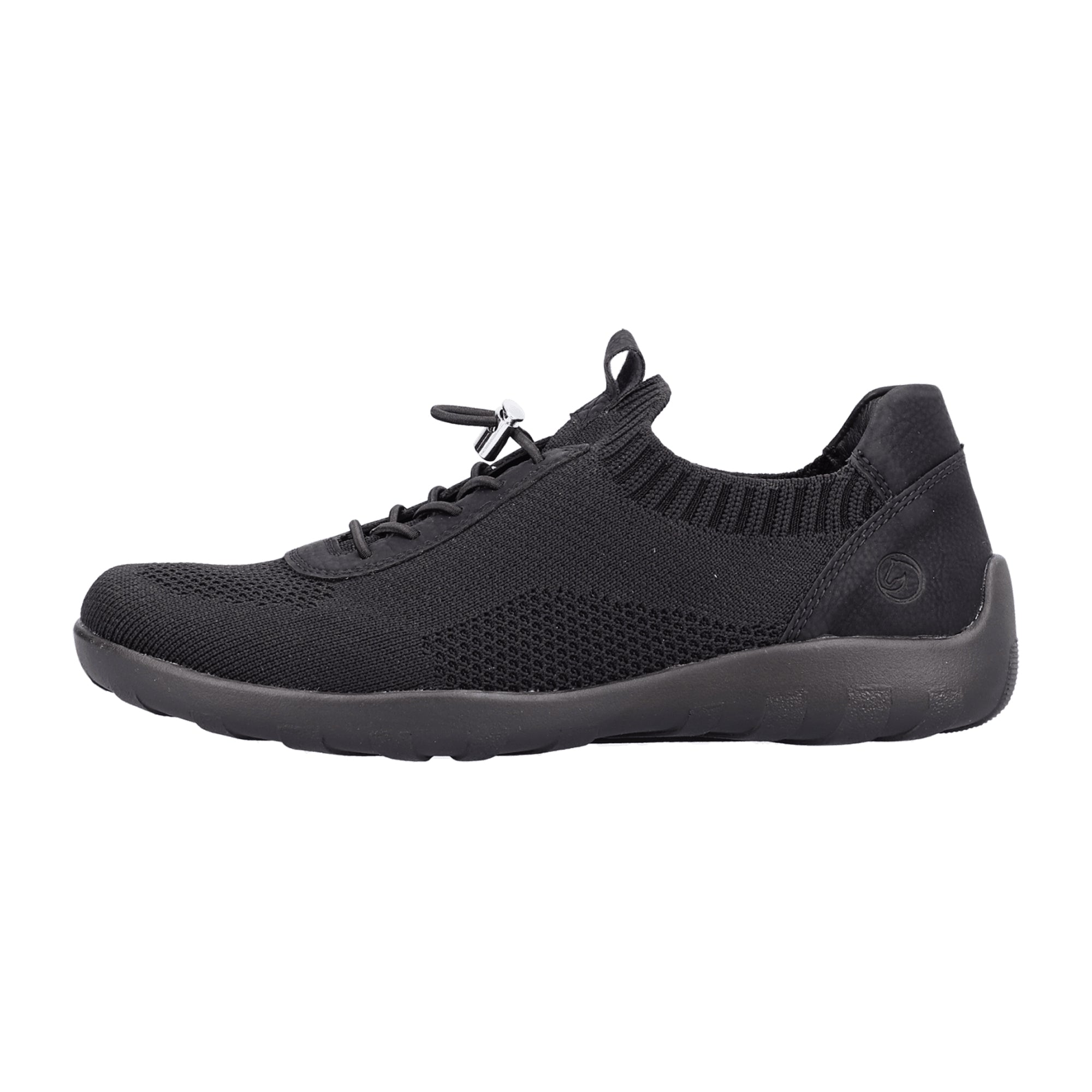 Remonte Women's Black Textile Slip-On Shoes with Soft Cushioning Sole